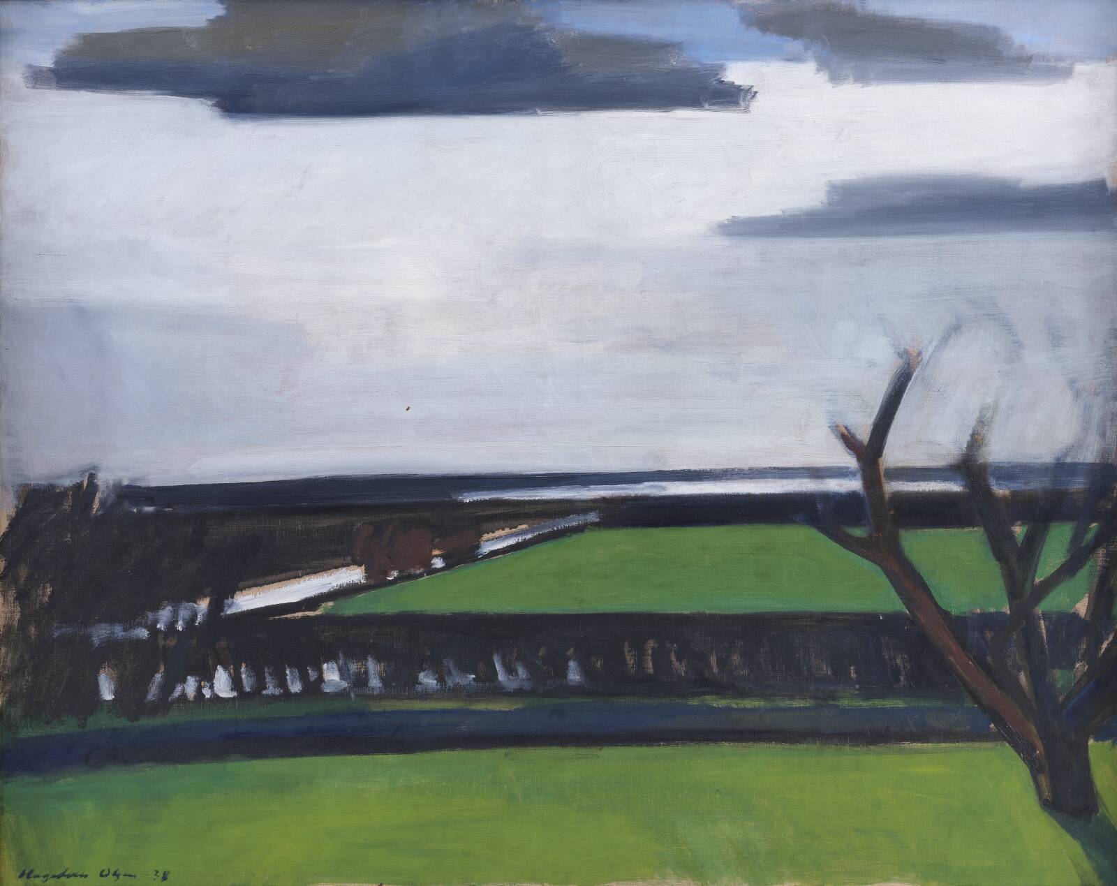 Landskab efter regn, Th. Hagedorn-Olsen, 1938