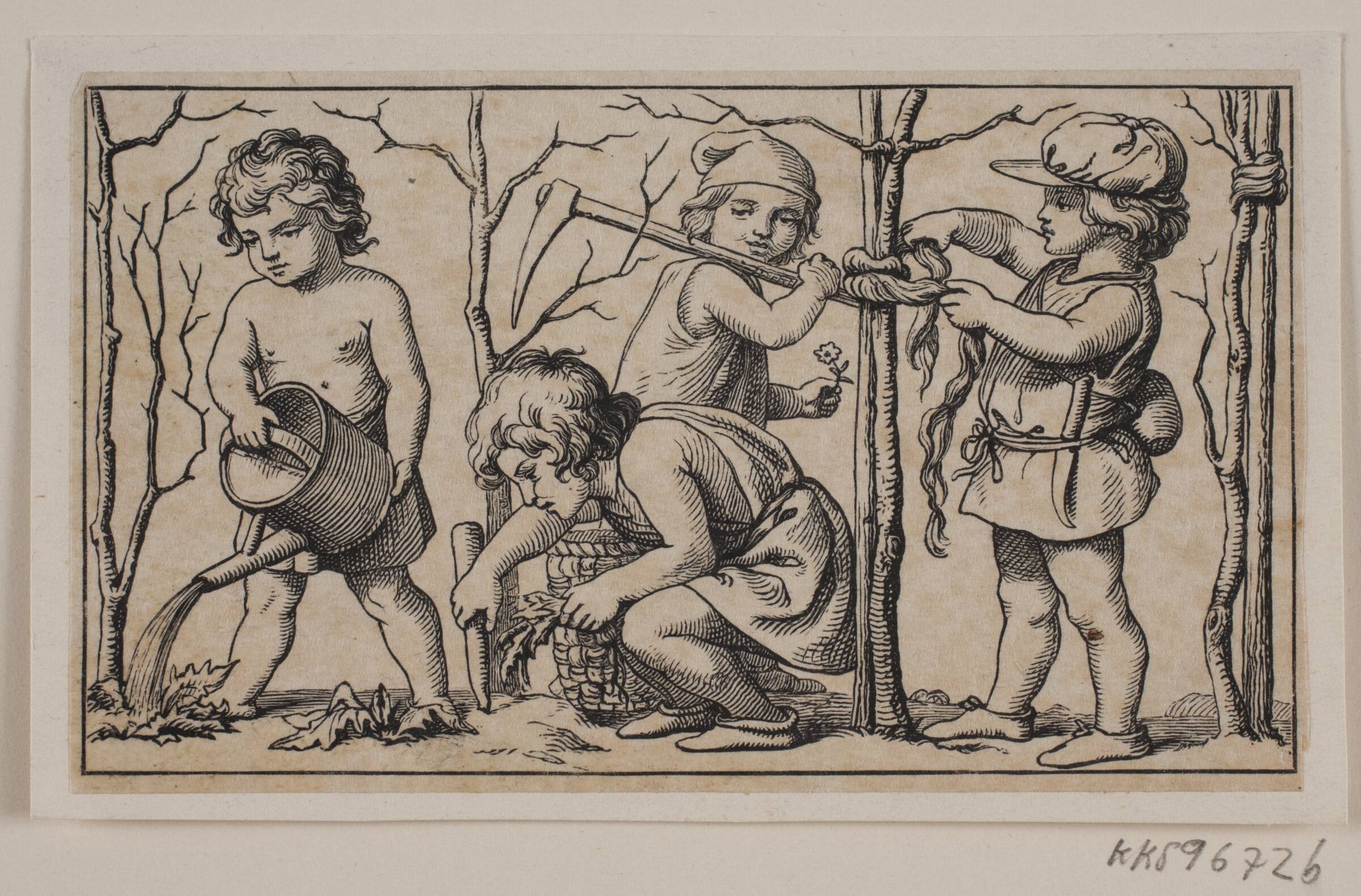 Februar. Månedsbillede, H.C. Henneberg, 1847