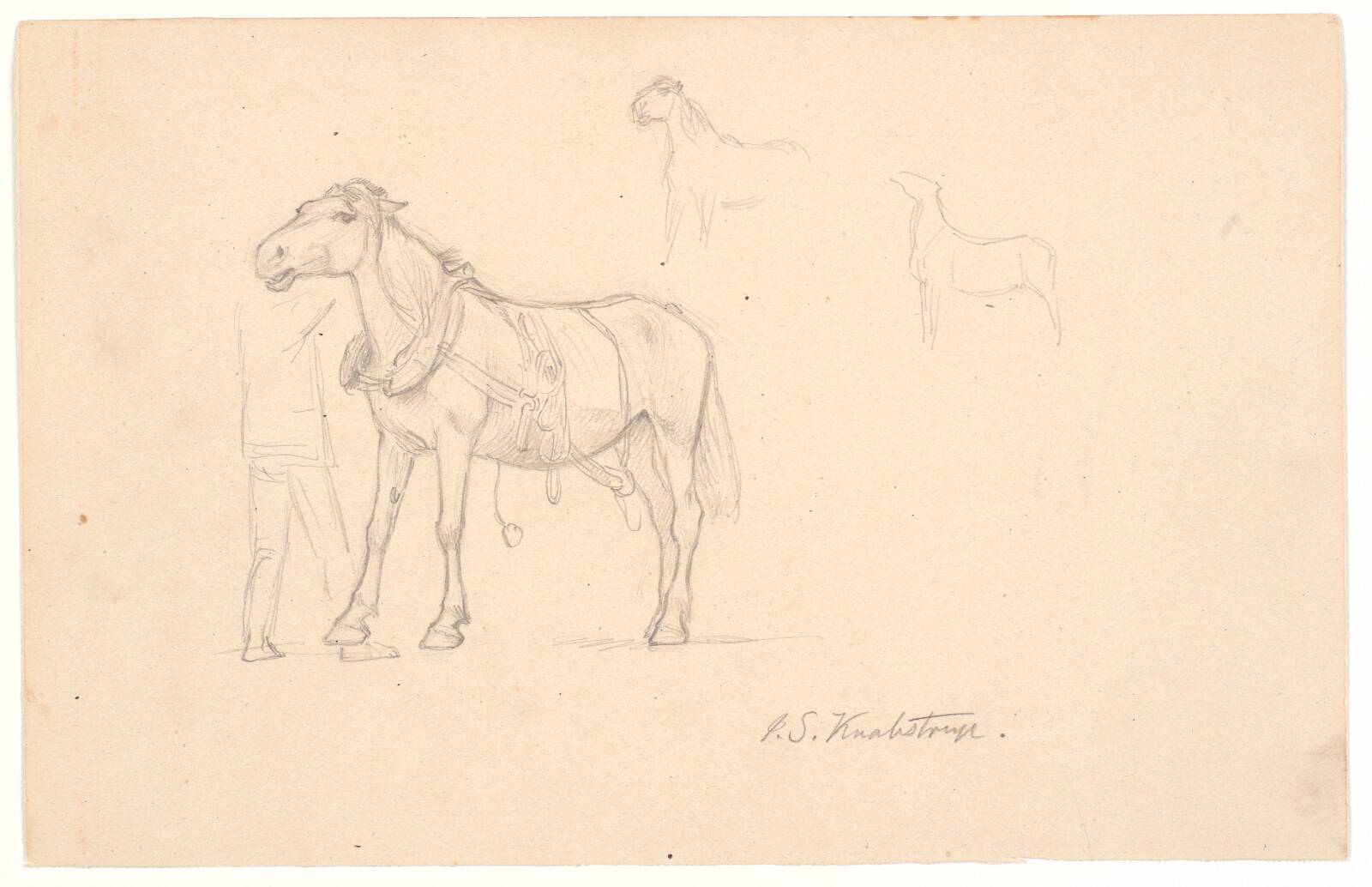 Tre studier af en hest, Joakim Skovgaard, 1870-1873
