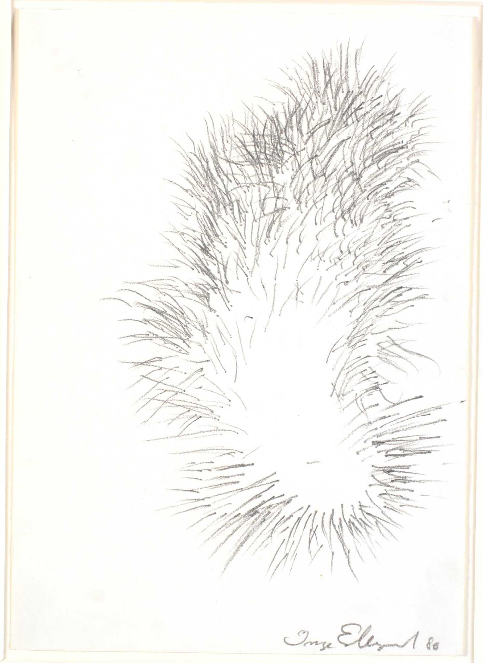 Tegning, Inge Ellegaard, 1986