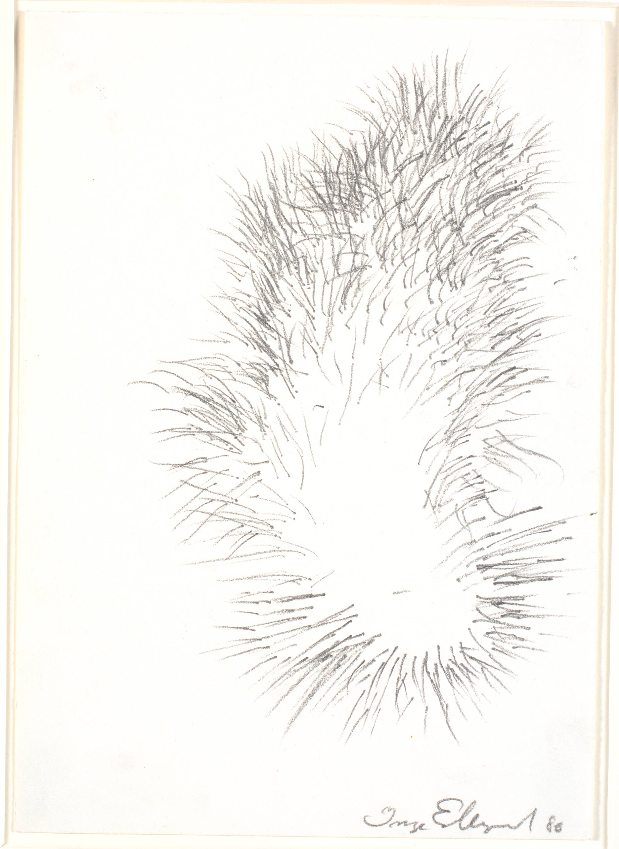 Tegning, Inge Ellegaard, 1986