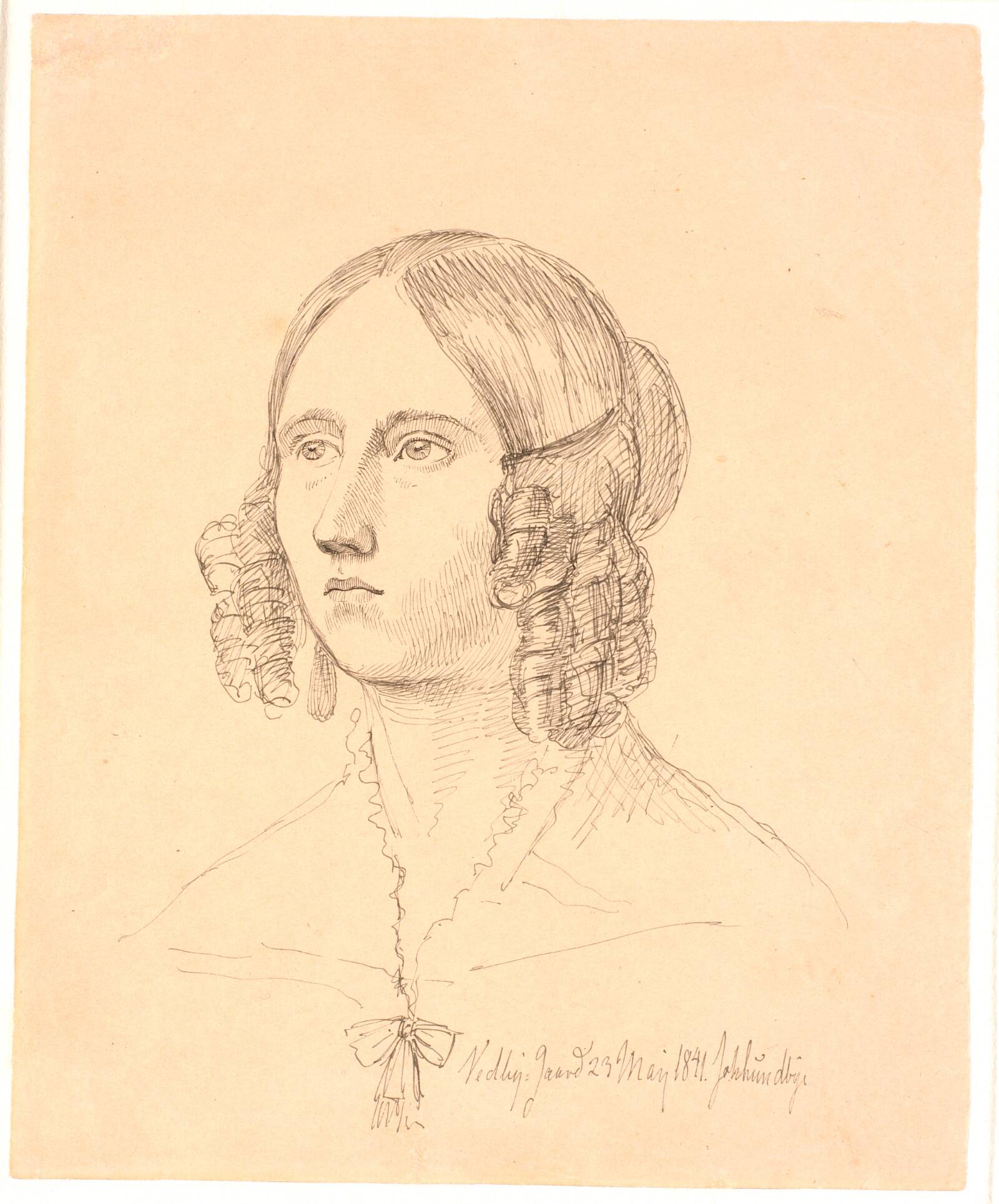 Louise Marie Neergaard, Johan Thomas Lundbye, 1841