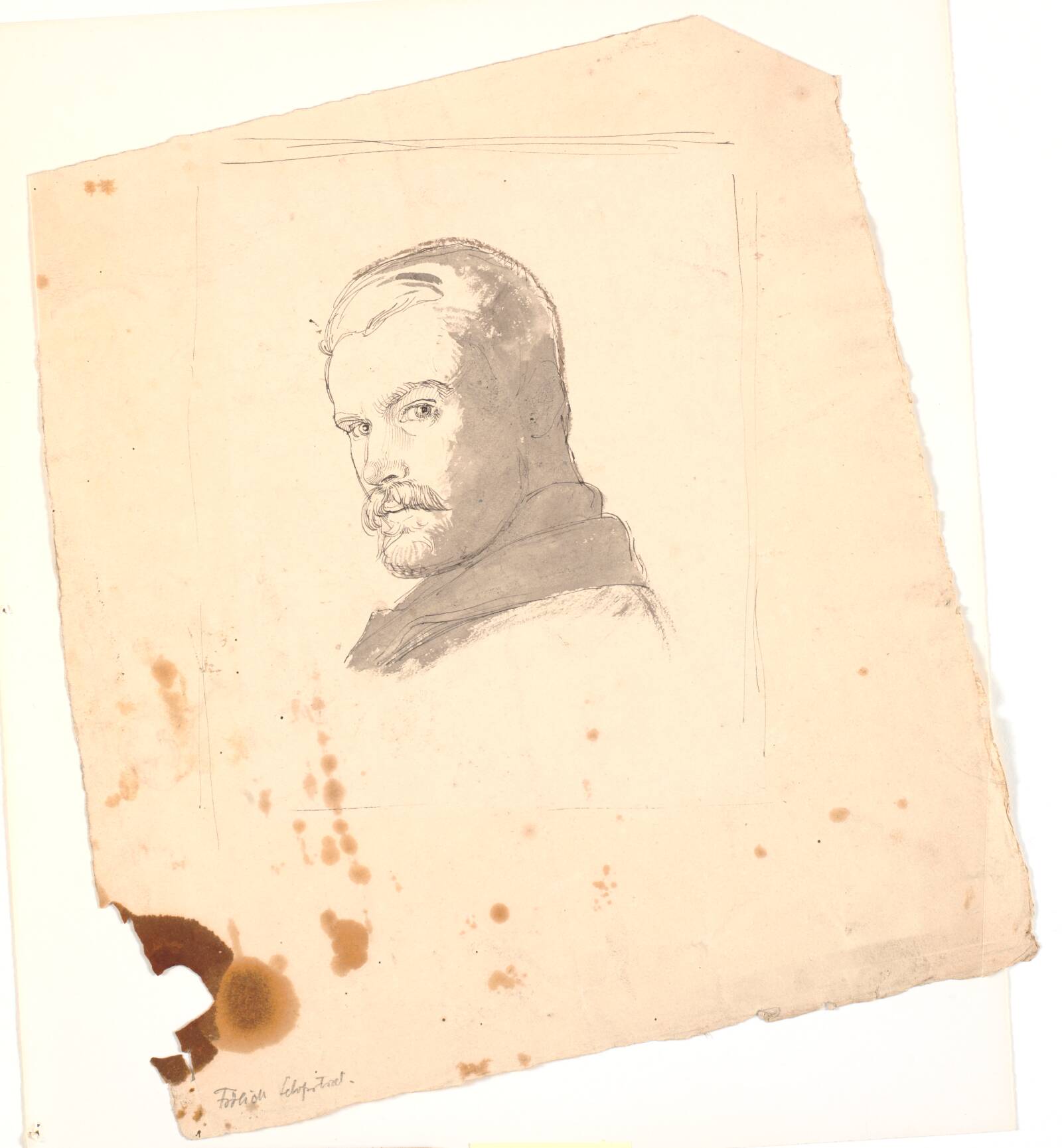 Selvportræt, Lorenz Frølich, 1820-1908