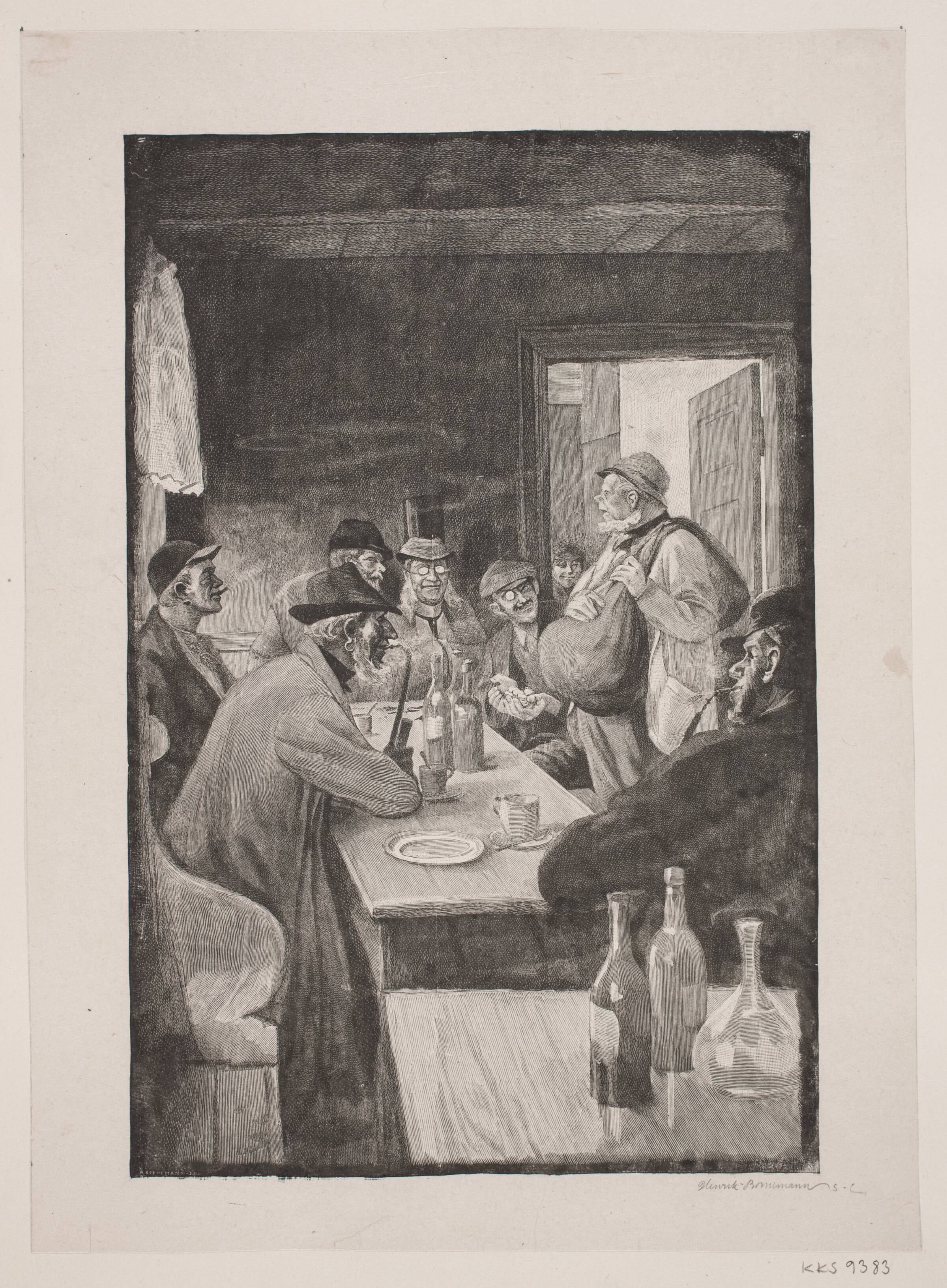 Krostue. Illustration til H.C. Andersen, "Hvad fatter gør er altid det rigtige", Henrik Bornemann, 1853-1932