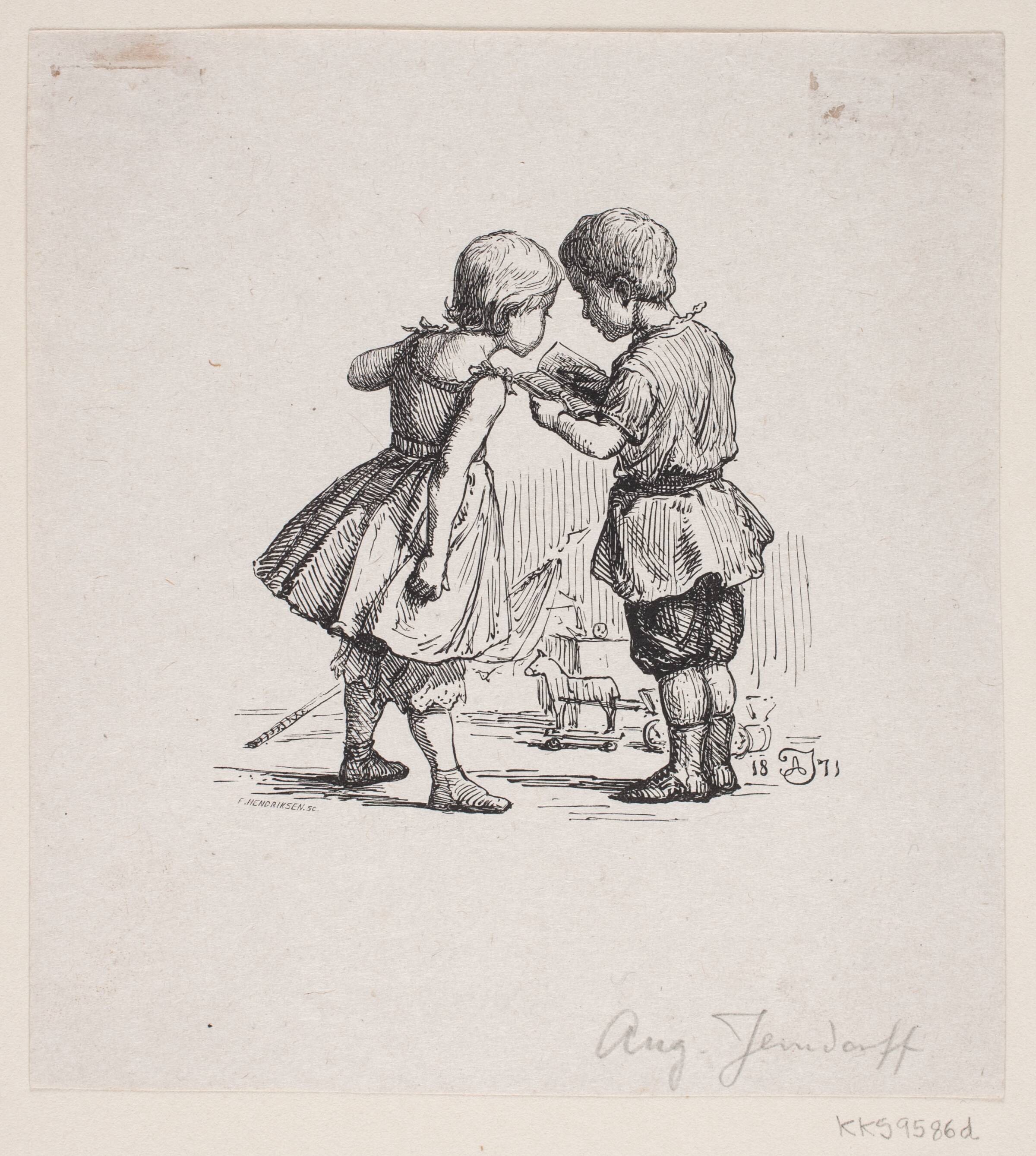 Vignet til Chr. Winther, "Billedbog for Store og Smaa", F. Hendriksen, 1871