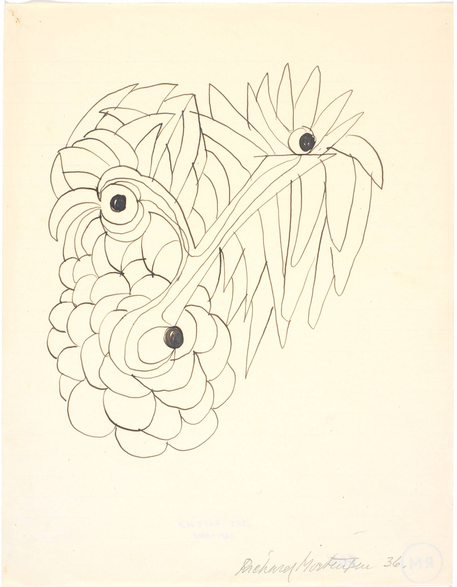 Biomorf figuration, Richard Mortensen, 1935-1937