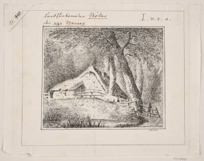 Bondehus i en skov