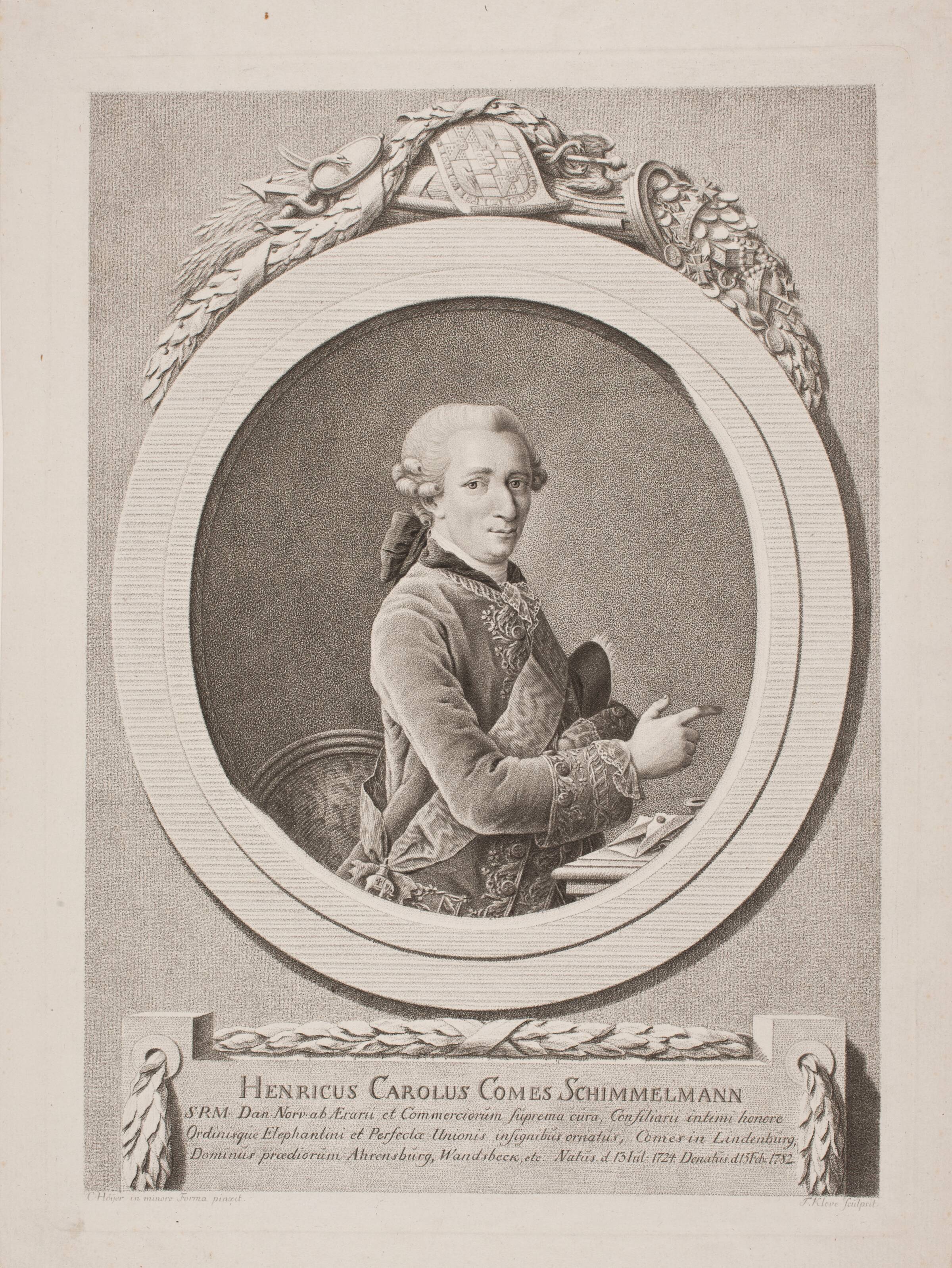 Greve H. C. Schimmelmann, Terkel Kleve, 1782-1881