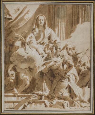 Jomfru Maria og barnet med den hellige Antonius af Padova og Katarina af Alexandria
