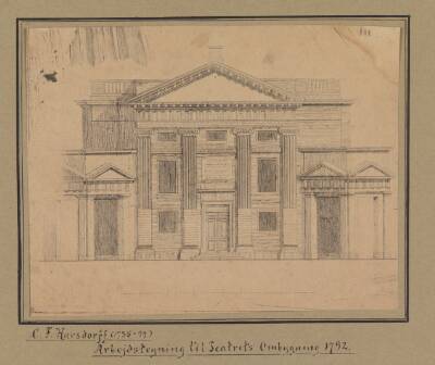 Arbejdstegning til Det Kgl. Teaters ombygning 1792