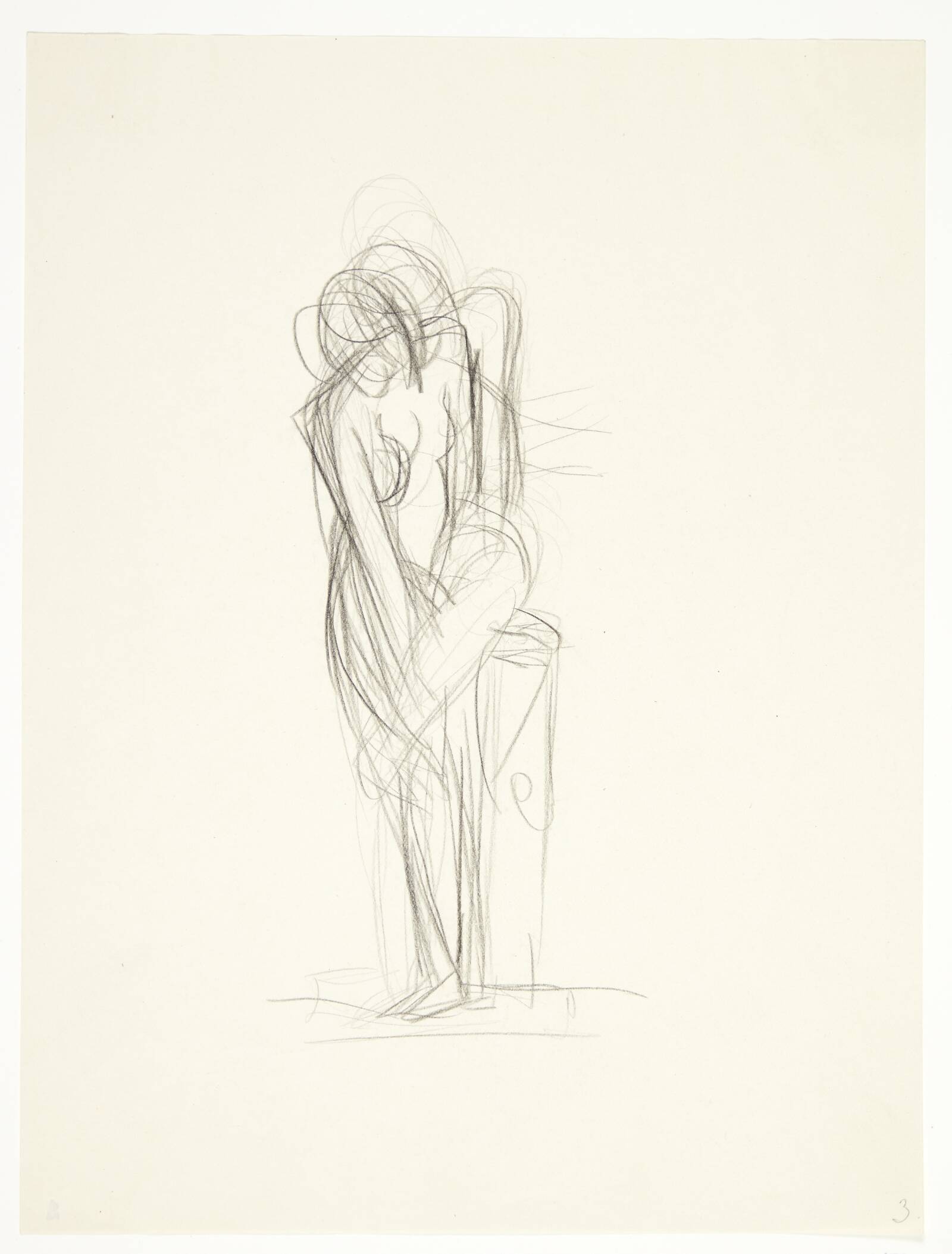 Studie af stående pige, Gerhard Henning, 1923-1927