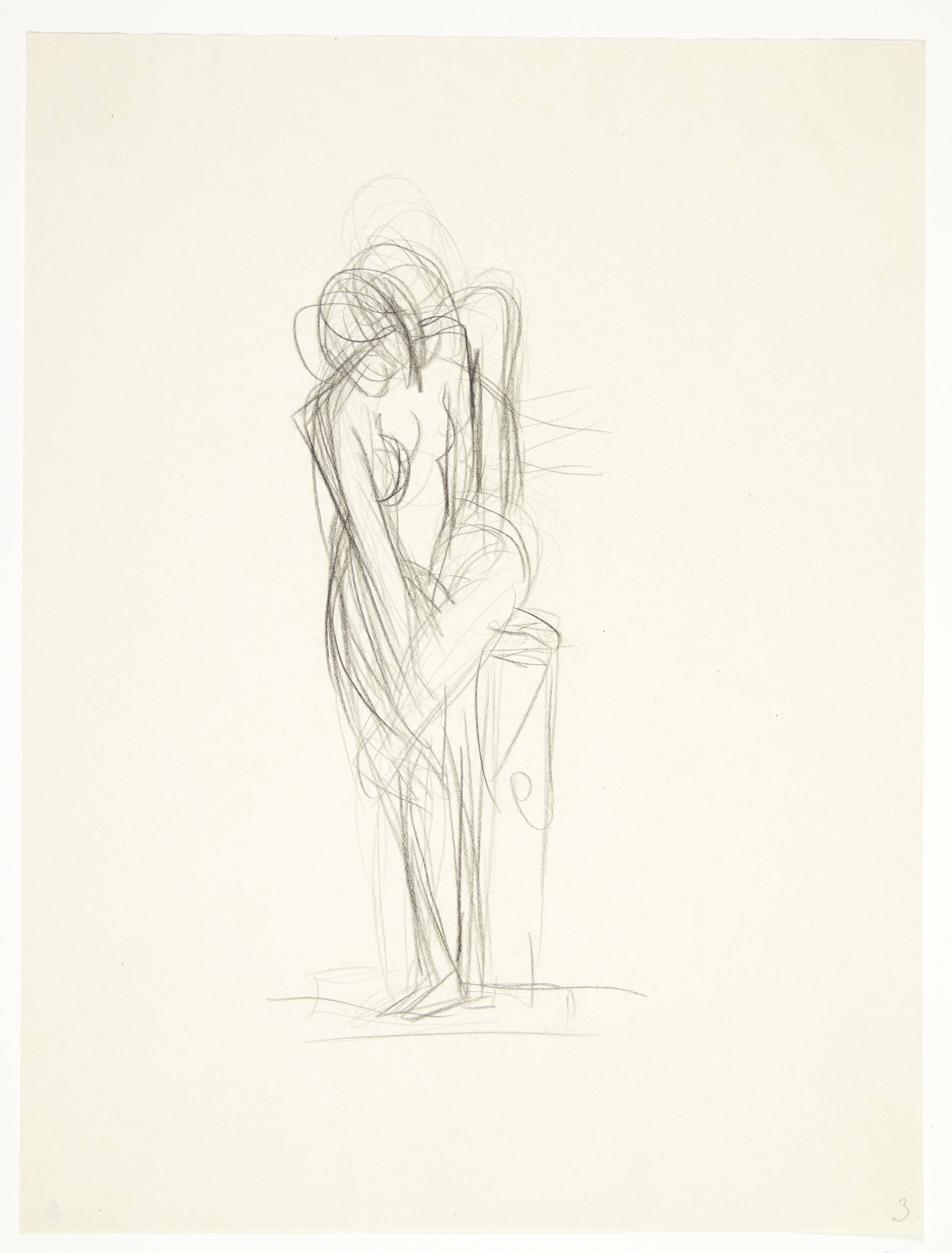 Studie af stående pige, Gerhard Henning, 1923-1927