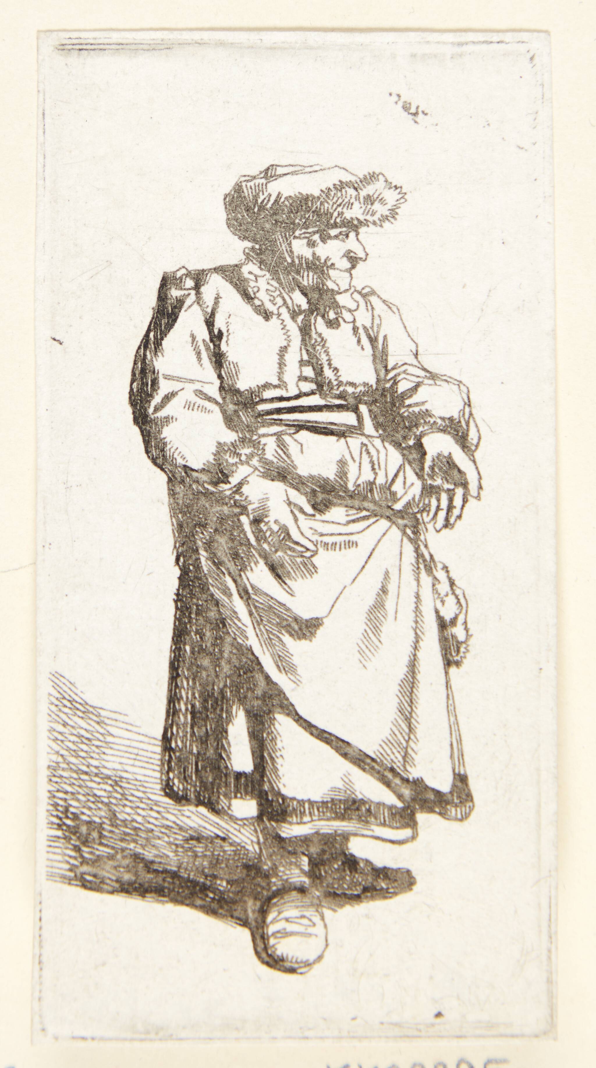 Stående gammel kvinde