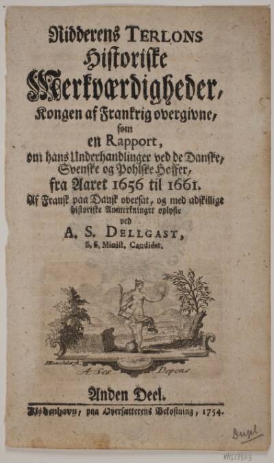 Titelblad til "Terlons historiske mærkværdigheder", 2. del