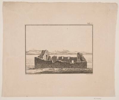 Kirkeruin på Grønland. Illustration til W.A. Graah. Undersøgelsesrejse til østkysten af Grønland