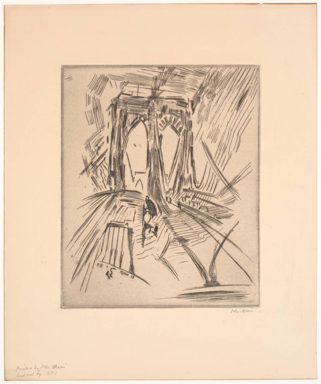 Brooklyn Bridge No.6, Swaying by John Marin