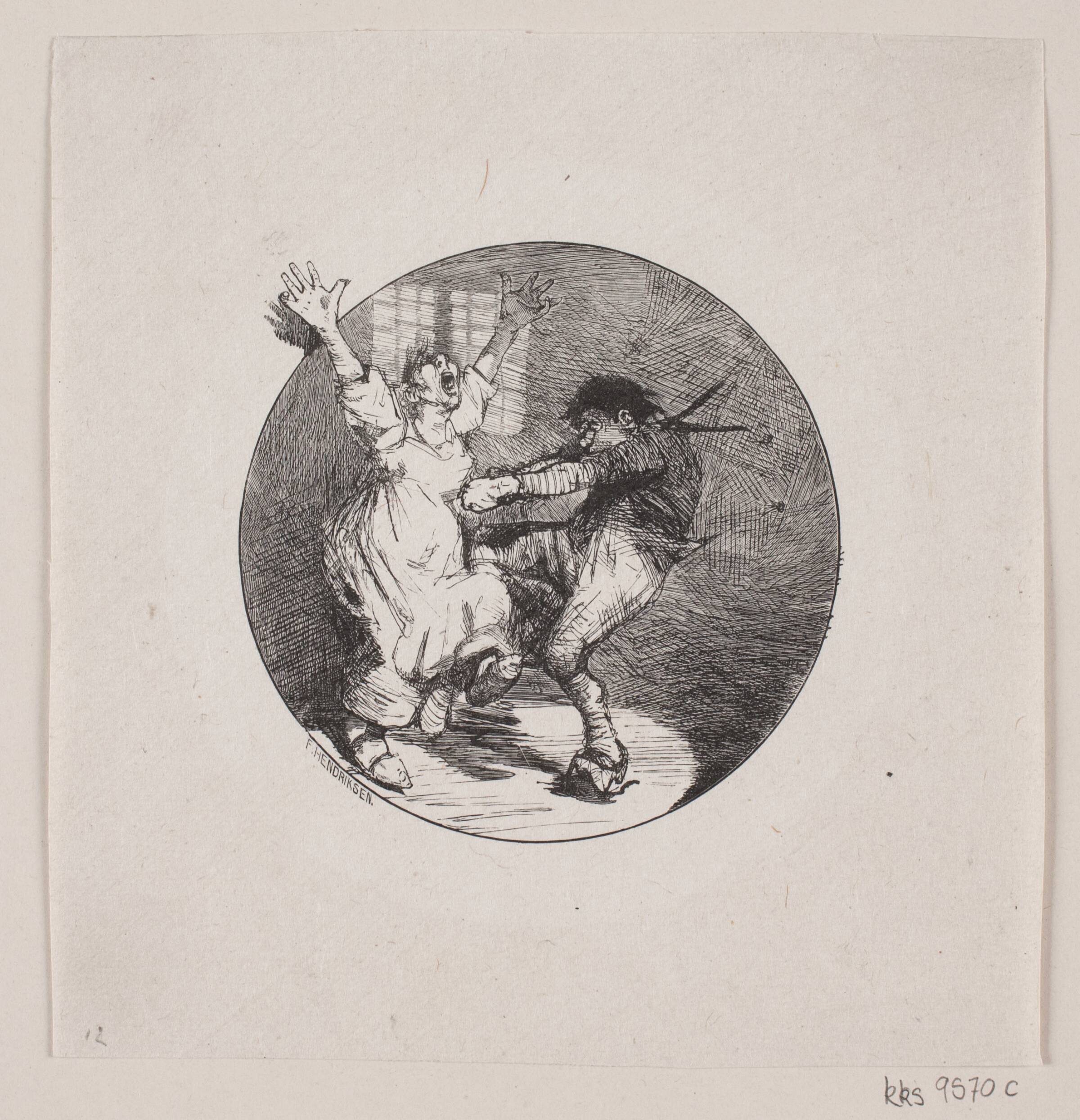 Vignet til Johan Herman Wessels "Gaffelen", Oscar Andersen, 1889