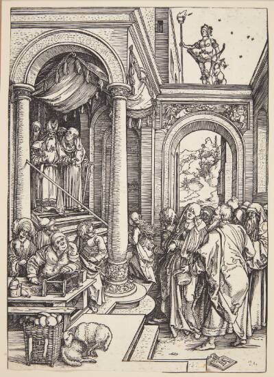 Jomfru Maria fremstilles i templet