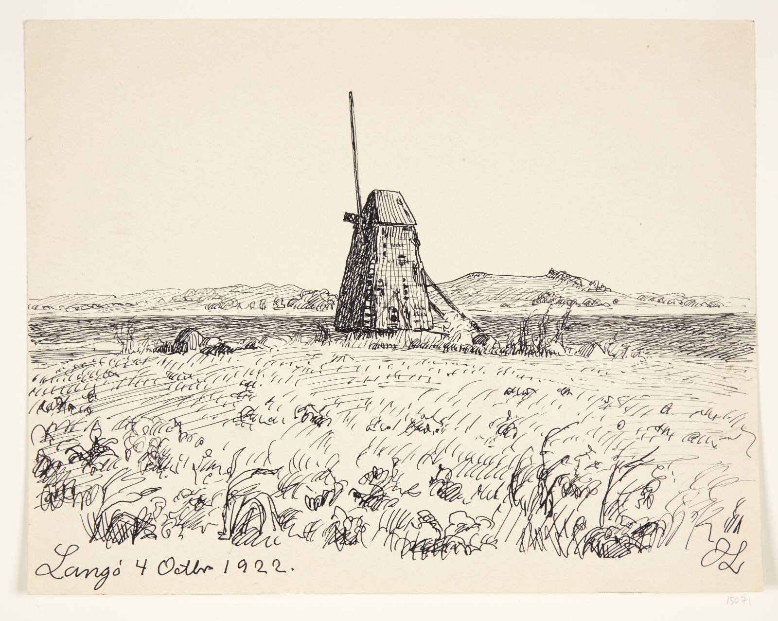 Landskab. Langø, Johannes Larsen, 1922
