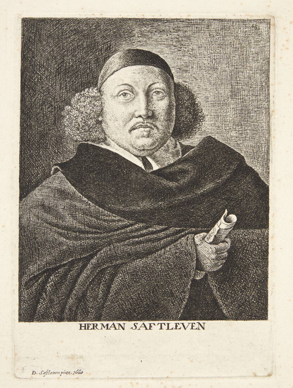 Portræt af Herman Saftleven, Herman Saftleven, 1660-1665