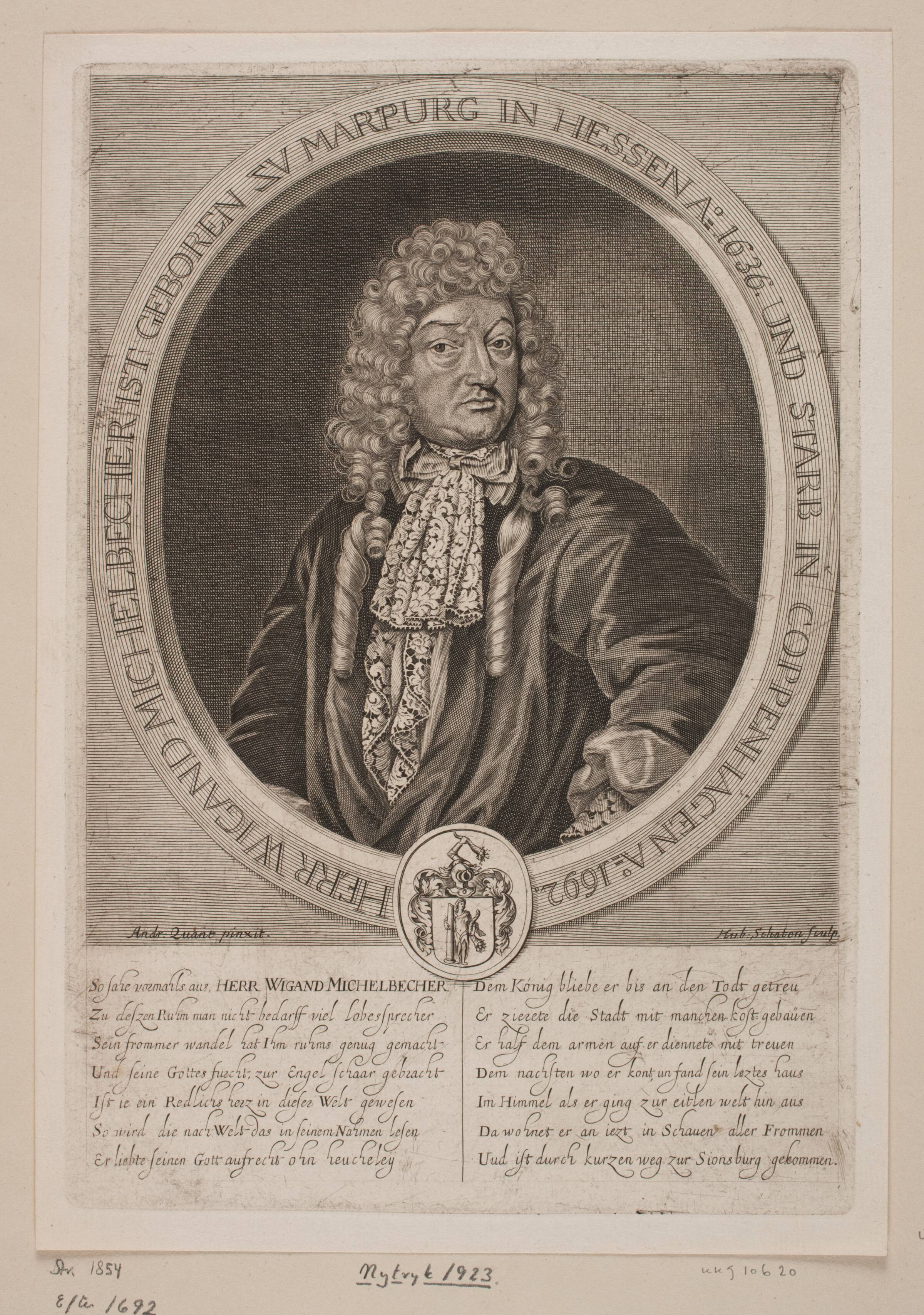 Købmand Gysbert Wigand Michelbecker, Hubert Schaten, 1692-1791