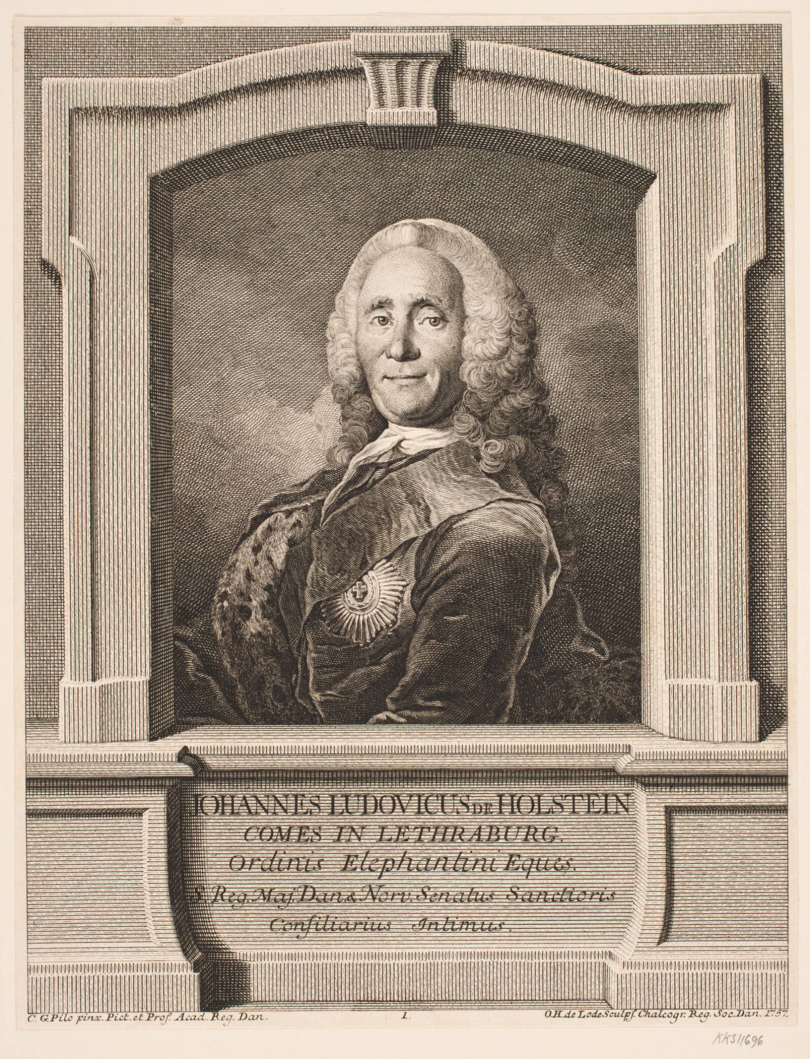 Johan Ludvig Holstein, Odvardt Helmoldt de Lode, 1757