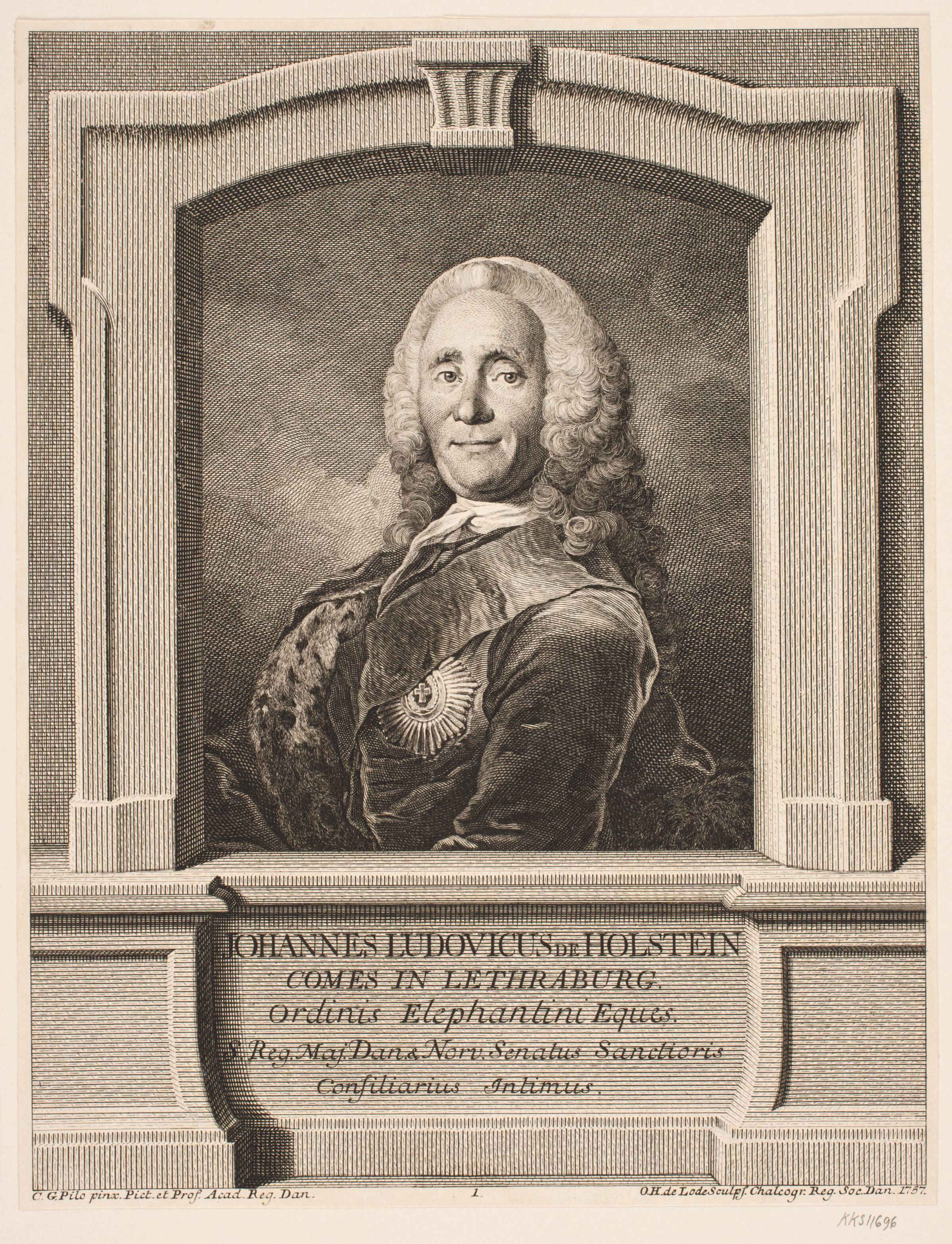 Johan Ludvig Holstein, Odvardt Helmoldt de Lode, 1757