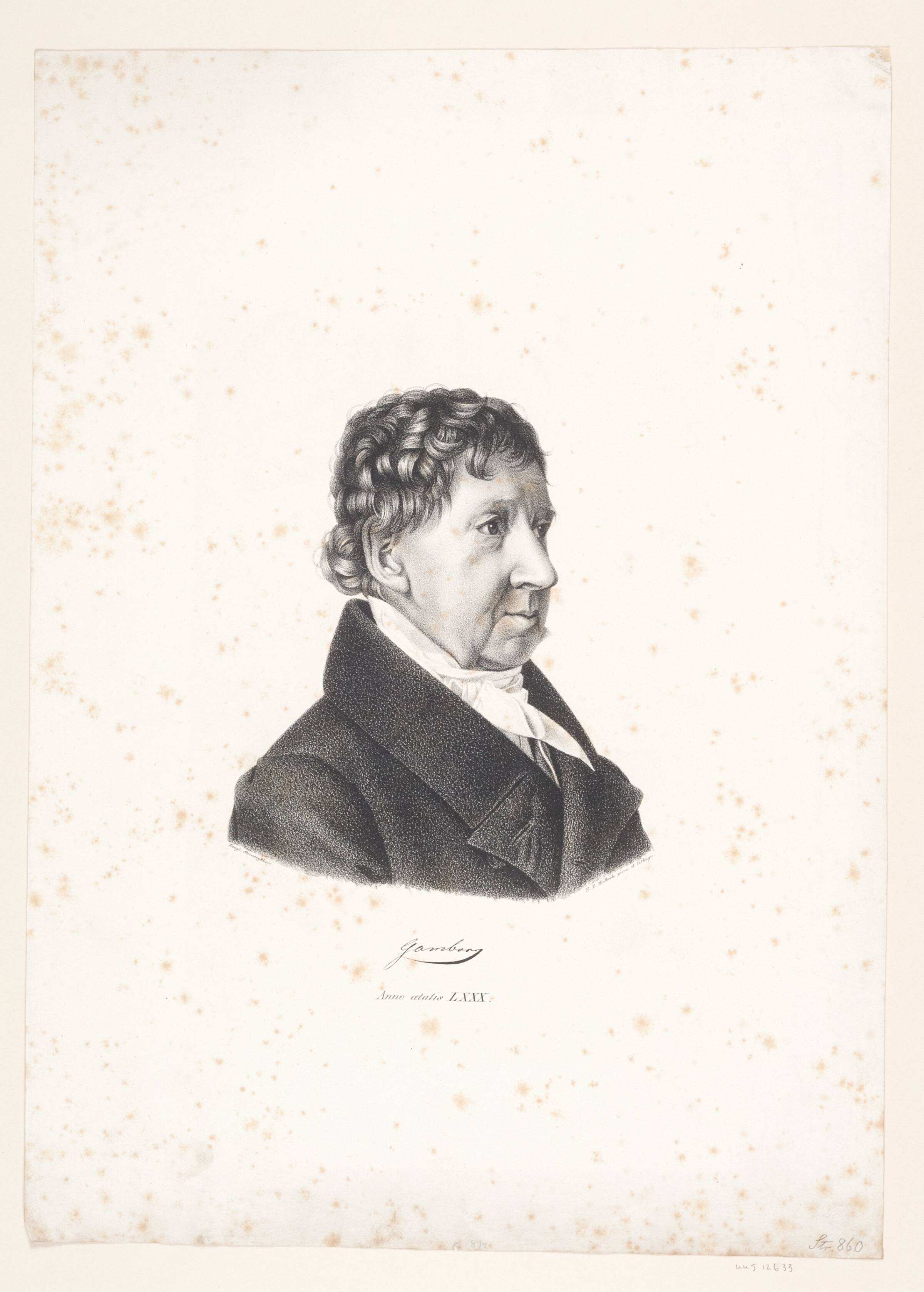 Anders Gamborg, N.P. Holbech, 1834