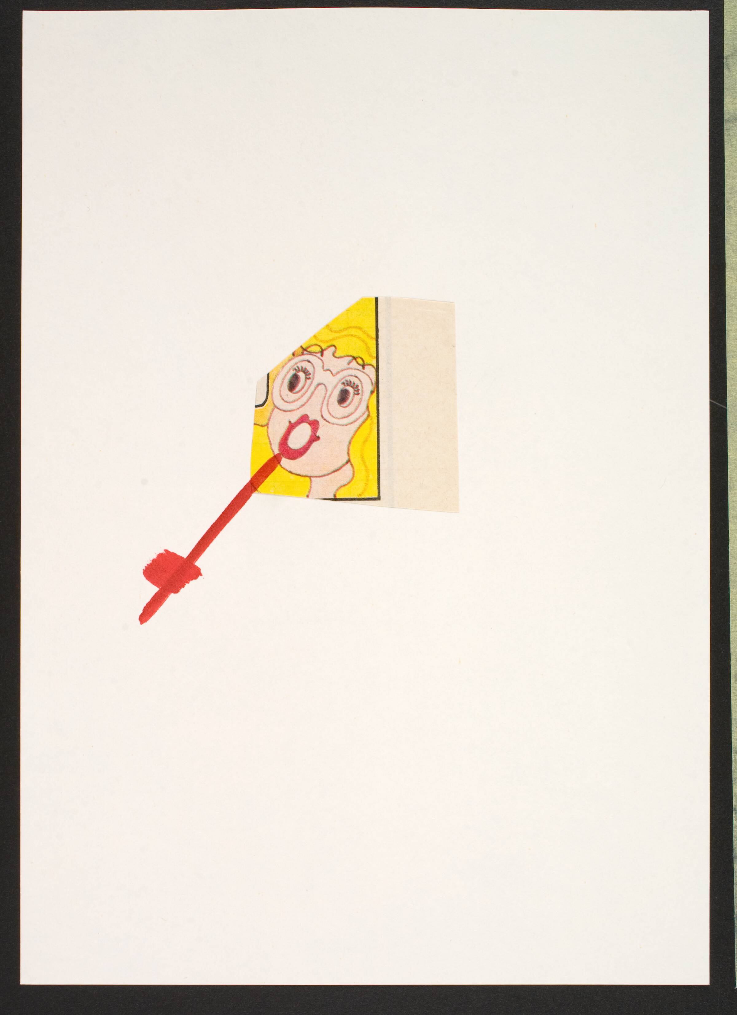 Udklip på papir med kvindetegnet, Lene Adler Petersen, 1974