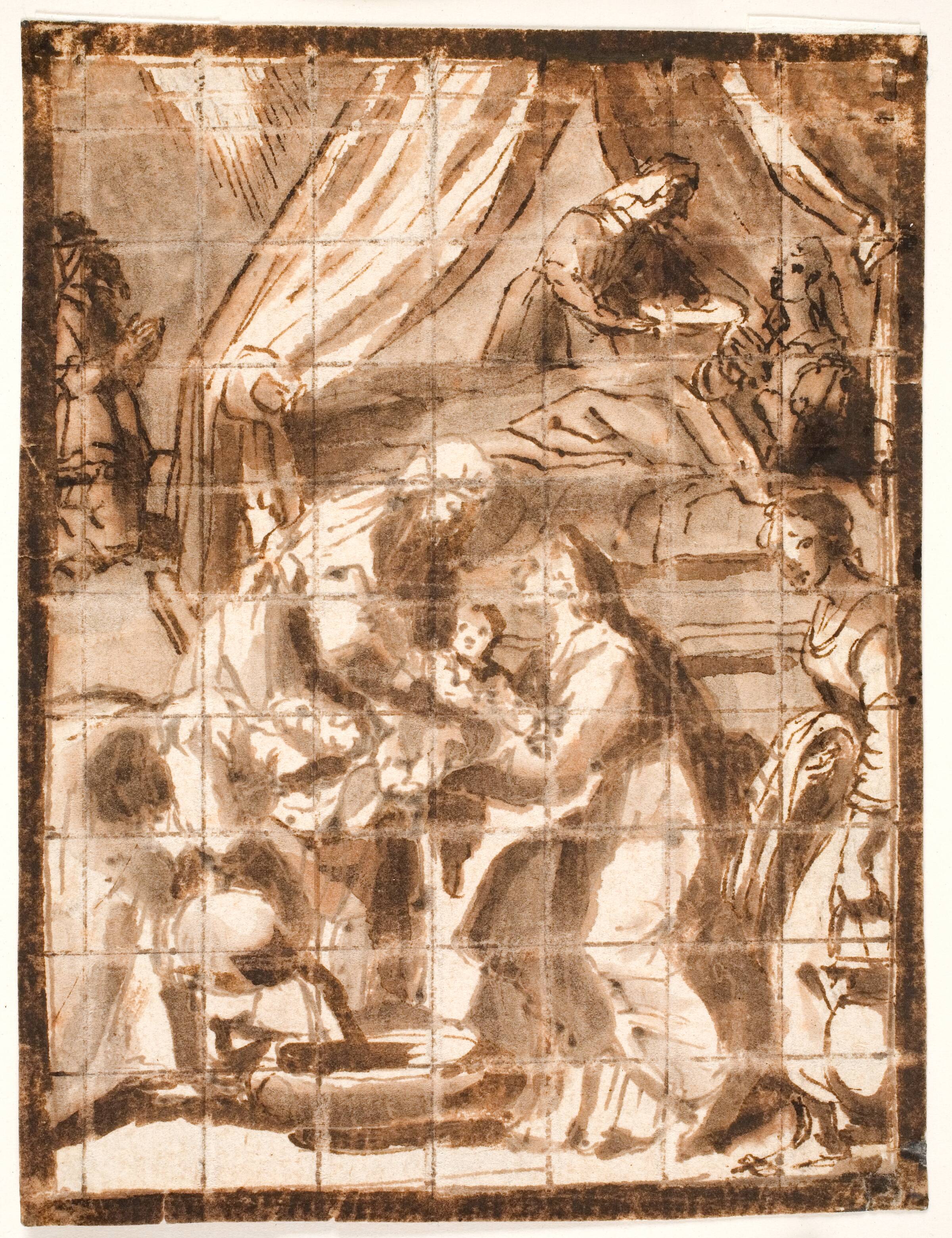 Den hellige jomfrus fødsel, Adam Elsheimer, 1578-1610