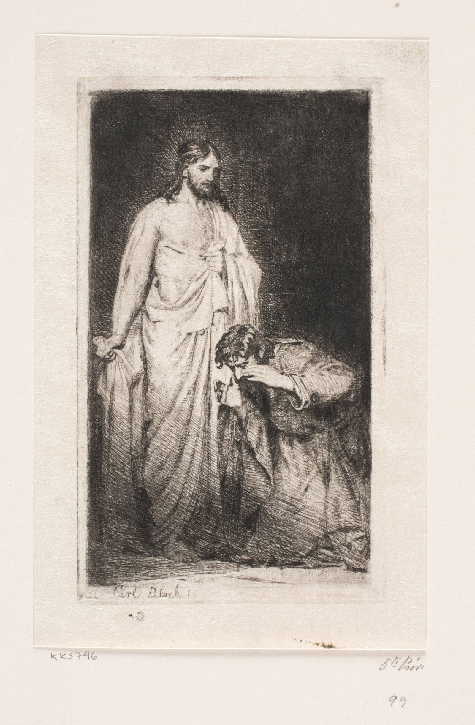 Kristus og den vantro Thomas, Carl Bloch, 1882
