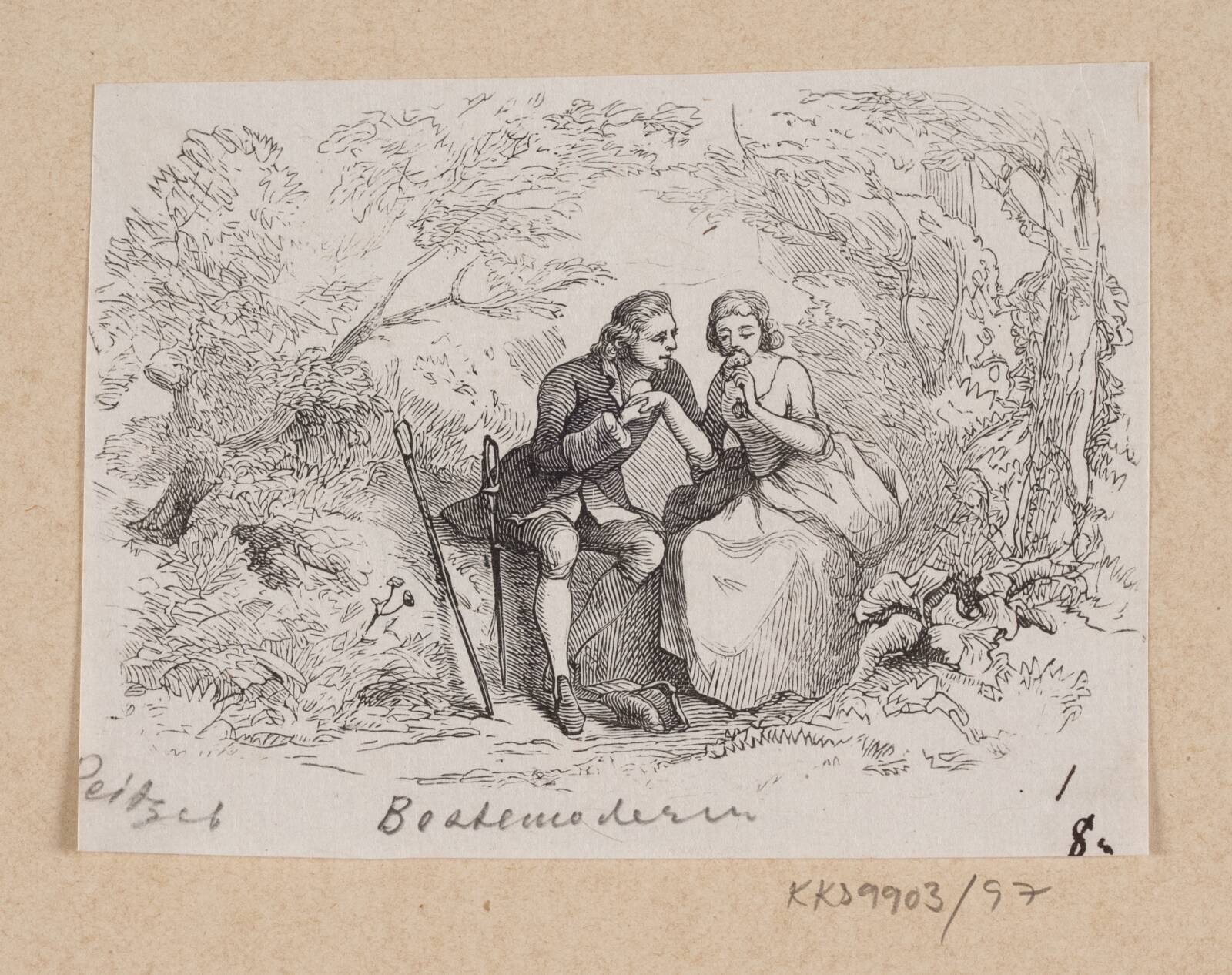 Illustration til "Bedstemoder" i H.C. Andersen, "Eventyr og Historier", Bind 2, H.P. Hansen, 1870-1873
