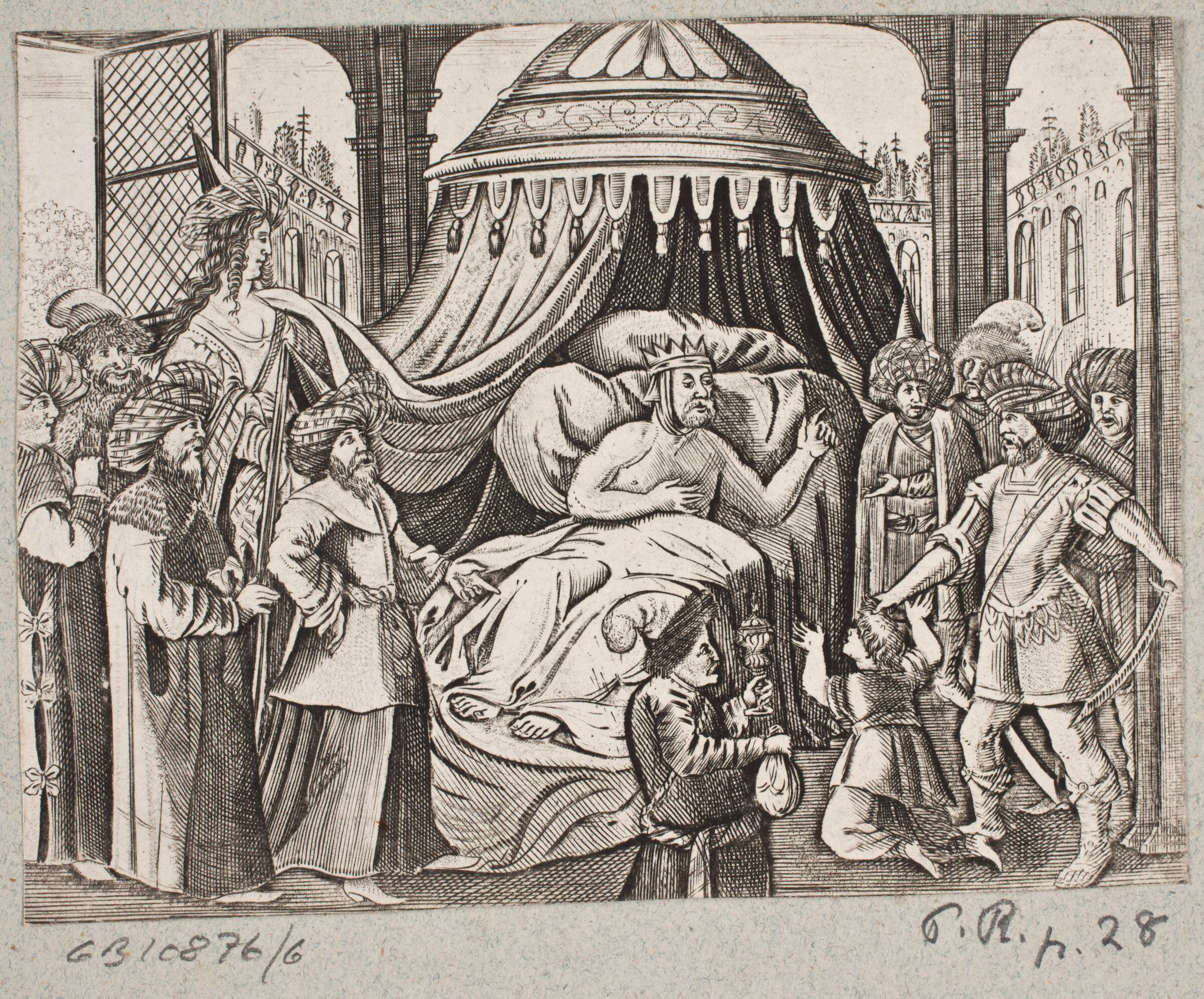 Illustration til Adam Olearius, “Persianischer Rosenthal von einem Sinnreichen Poeten Schich Saadi […]”, Schleswig 1660, J. Muller, 1645