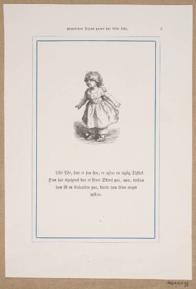 Illustration til "Hvorledes Dagen gaaer for Lille Lise"