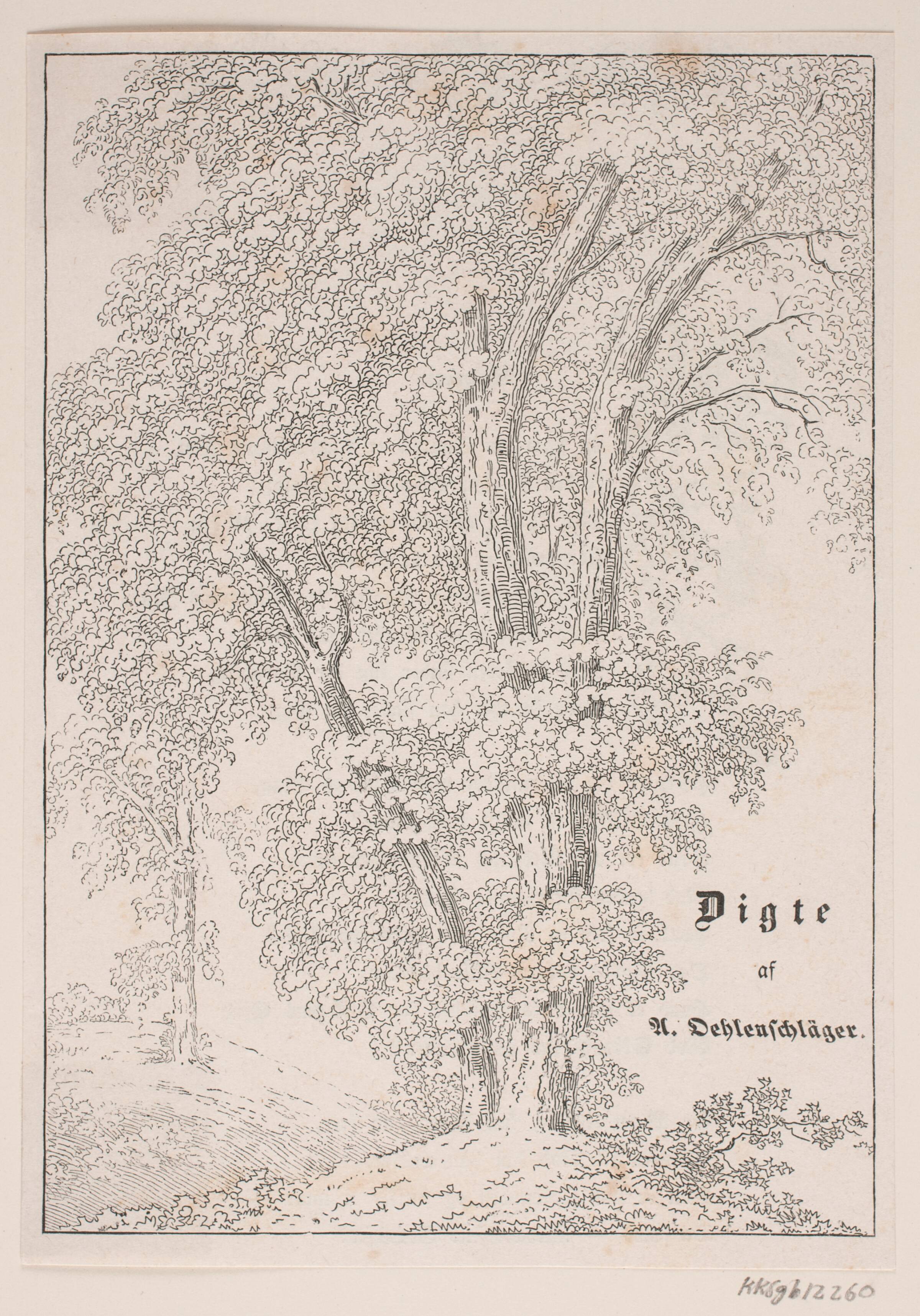 Illustration til Oehlenschlägers Digte i "Gæa", Jens Peter Lund, 1845