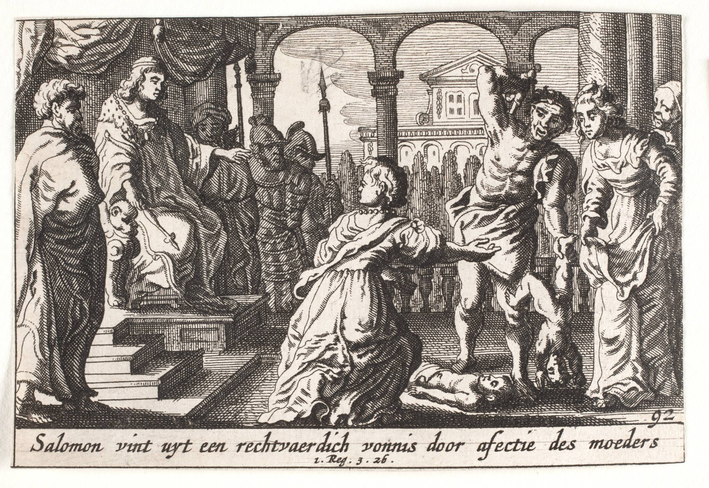 Salomons dom (Salomon vint uyrt ..), Pieter Hendriksz. Schut, 1659