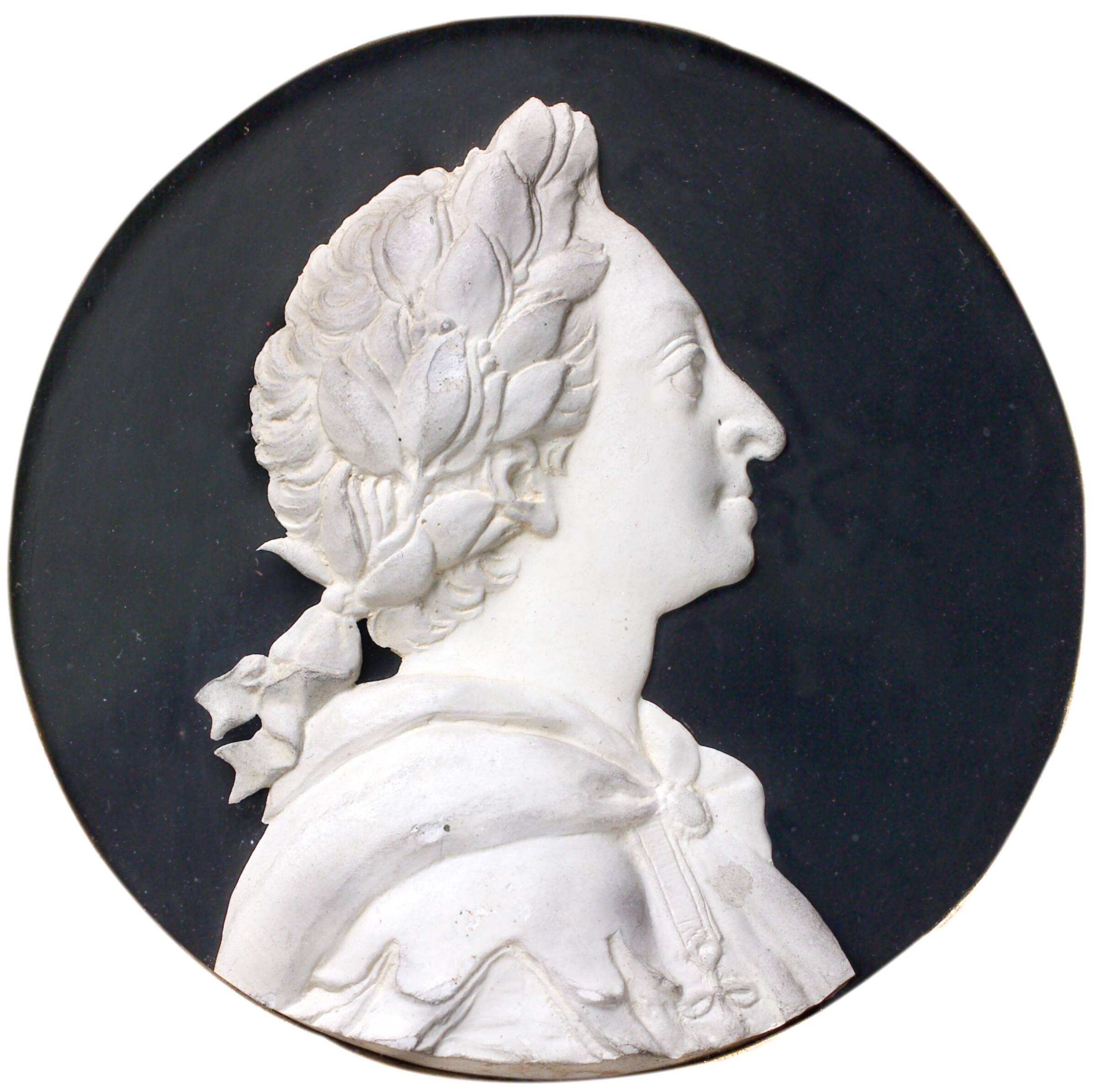 Frederik V i romersk feltherredragt og med laurbærkrans om hovedet, Daniel Adzer, 1760