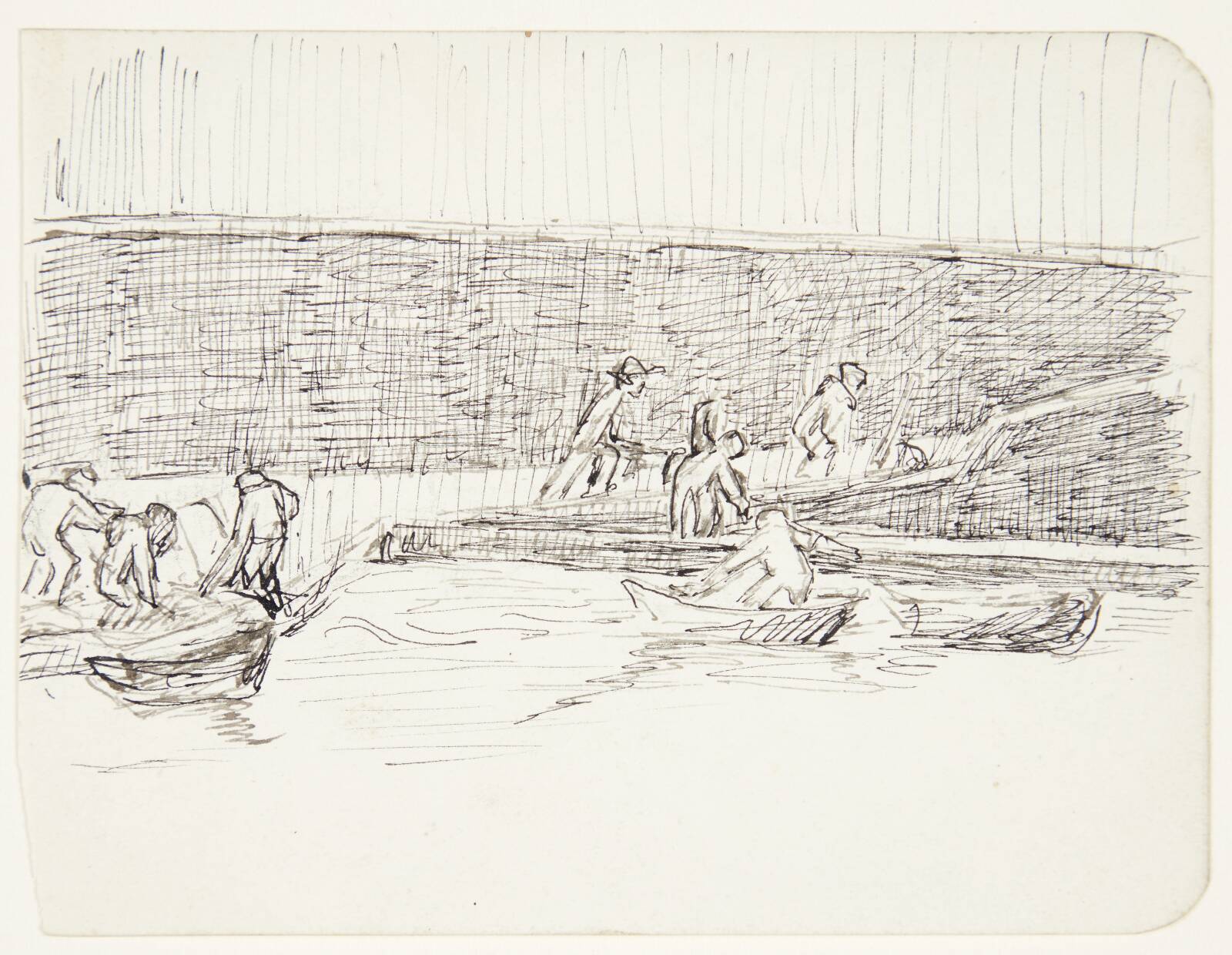 Fiskere trækker vod, Olivia Holm-Møller, 1890-1946