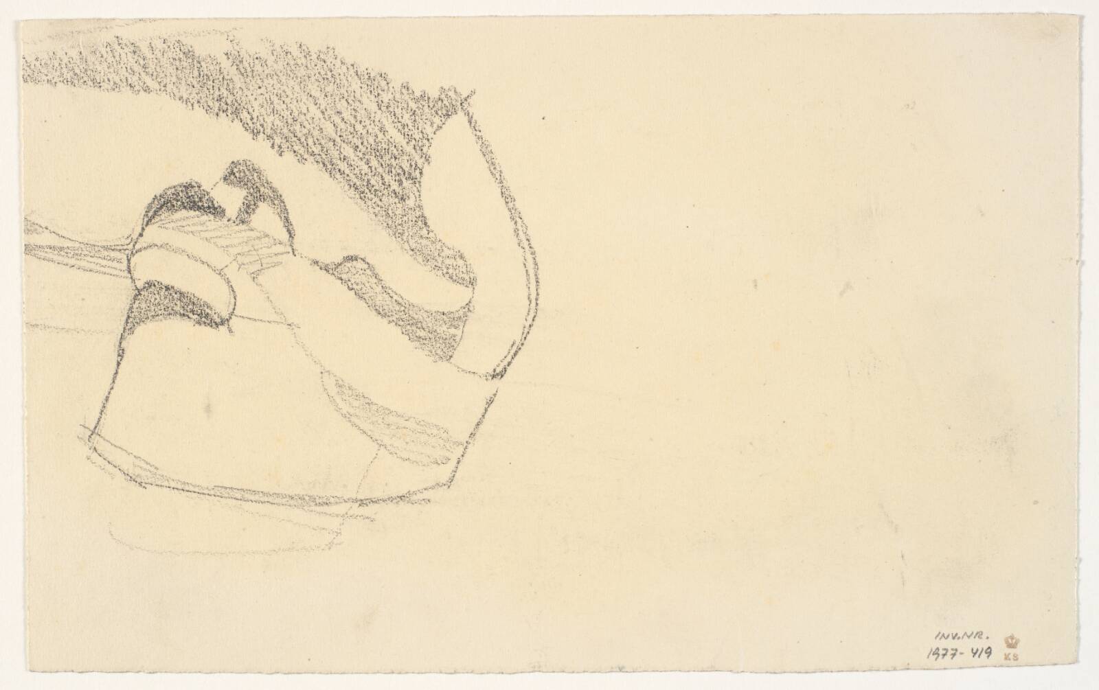 Fragment af blyantsskitse, Joakim Skovgaard, 1917-1920