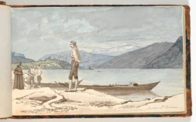 Et overfartssted. Figurer ved både