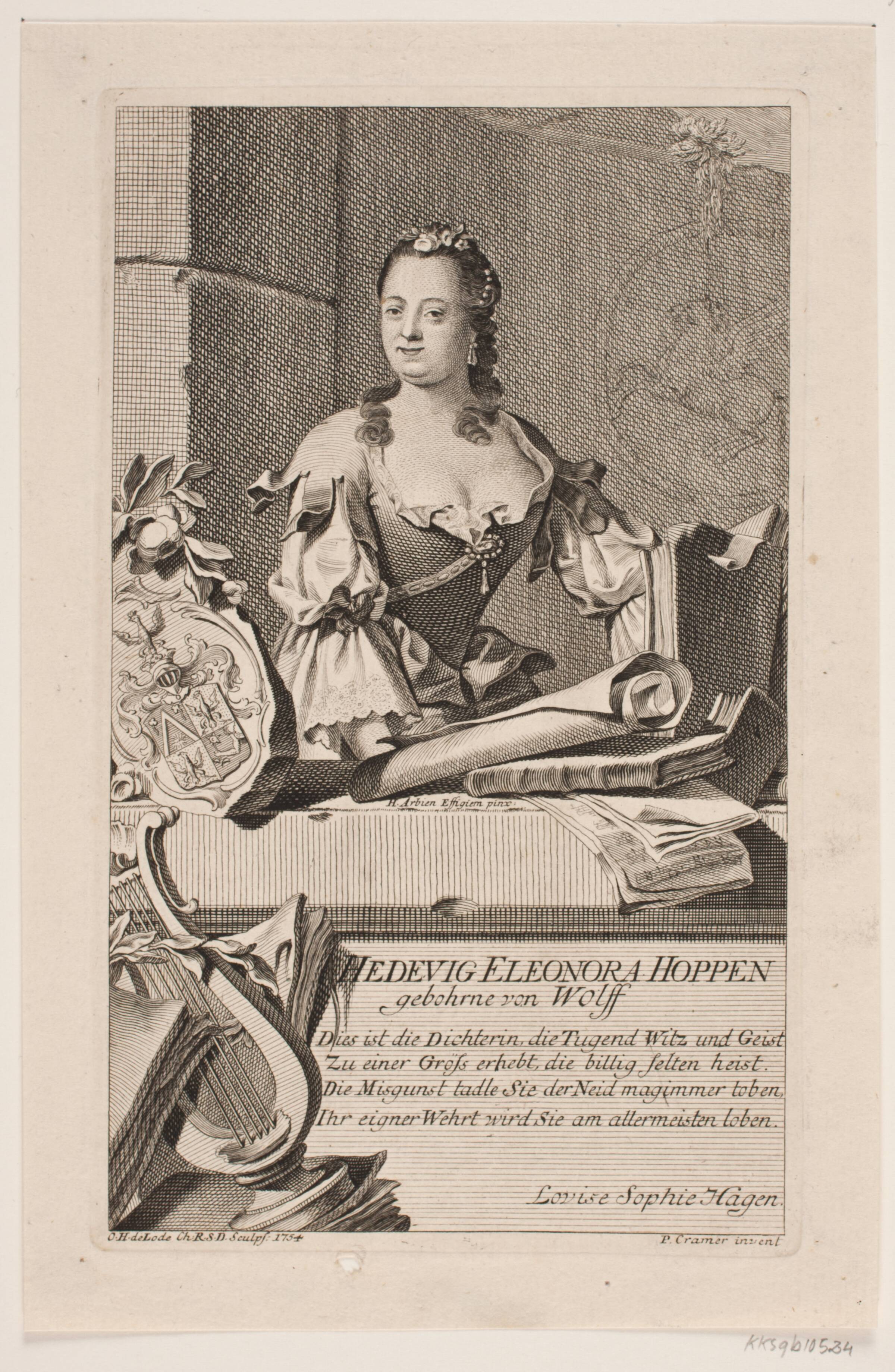 Hedvig Eleonora Hoppe, Odvardt Helmoldt de Lode, 1754