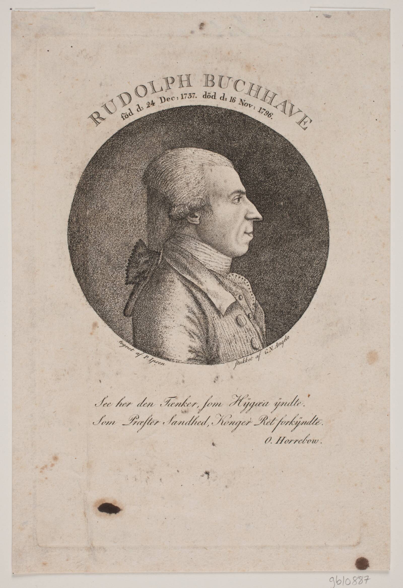 Læge Rudolph Buchave, G. N. Angelo, 1767-1816