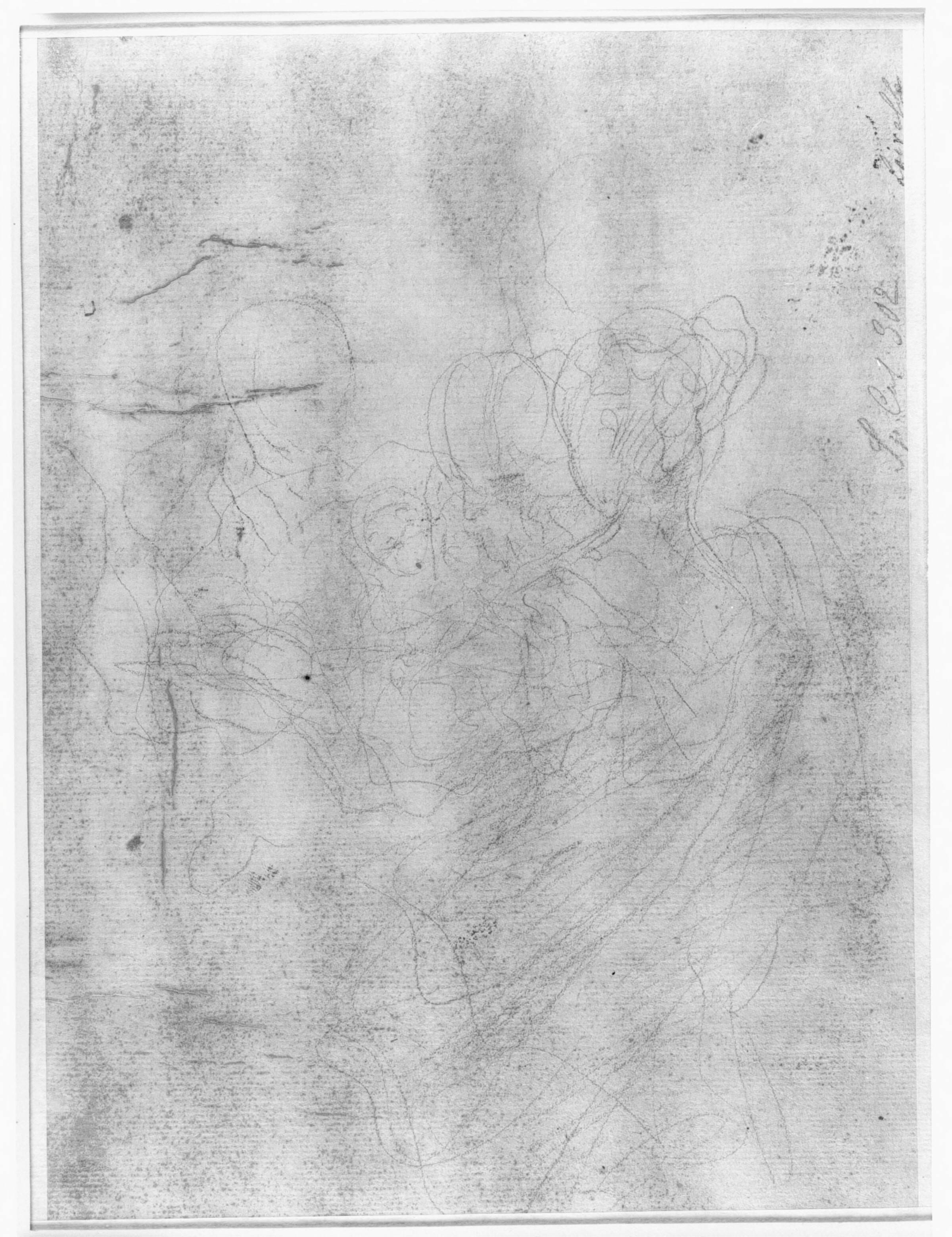 Skitse af figurer med et lille barn, Bartolomeo Biscaino, 1632-1657