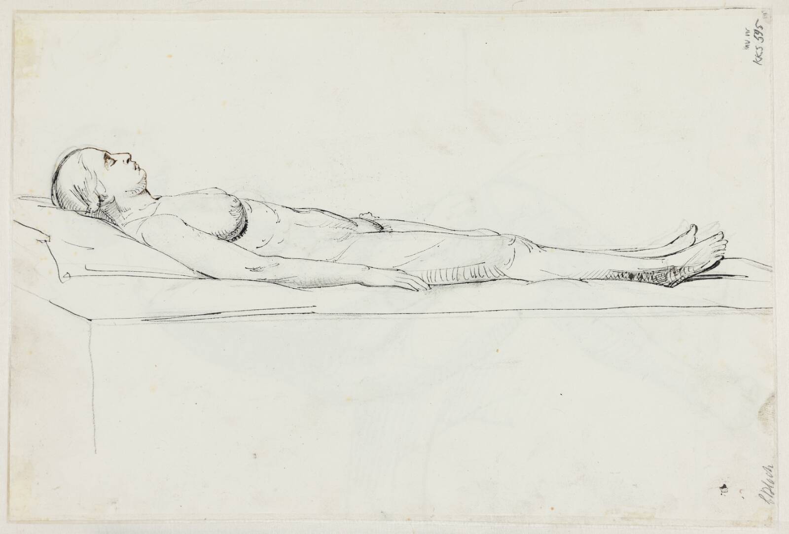 Studier til museets maleri "Jairi datter" (kms835), Carl Bloch, 1861-1862