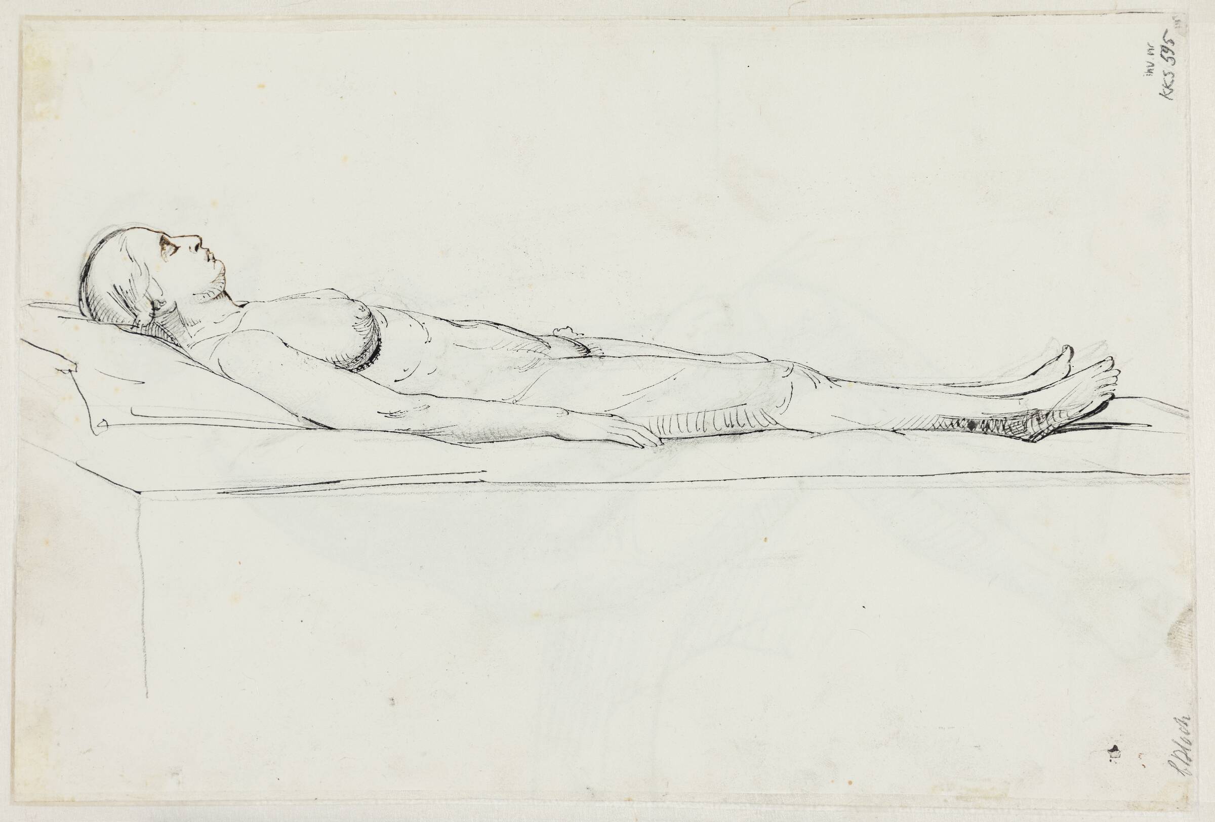 Studier til museets maleri "Jairi datter" (kms835), Carl Bloch, 1861-1862