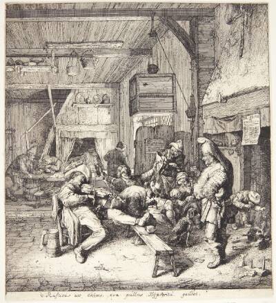 Fiolspiller i en krostue