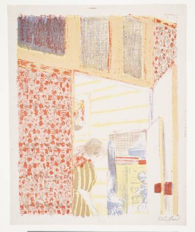 Intérieur aux tentures roses III