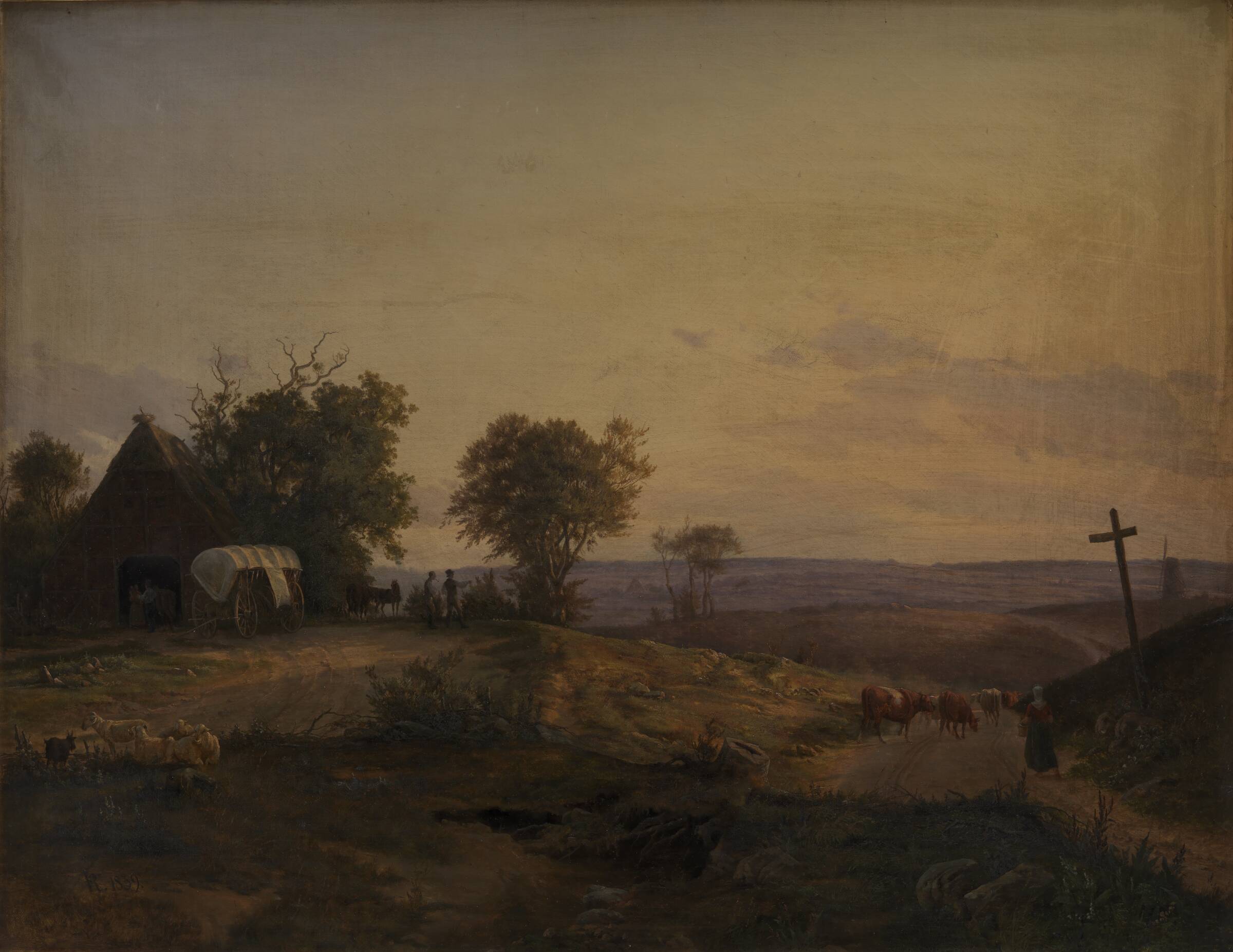 Parti af egnen ved Segeberg, Frederik Rohde, 1839