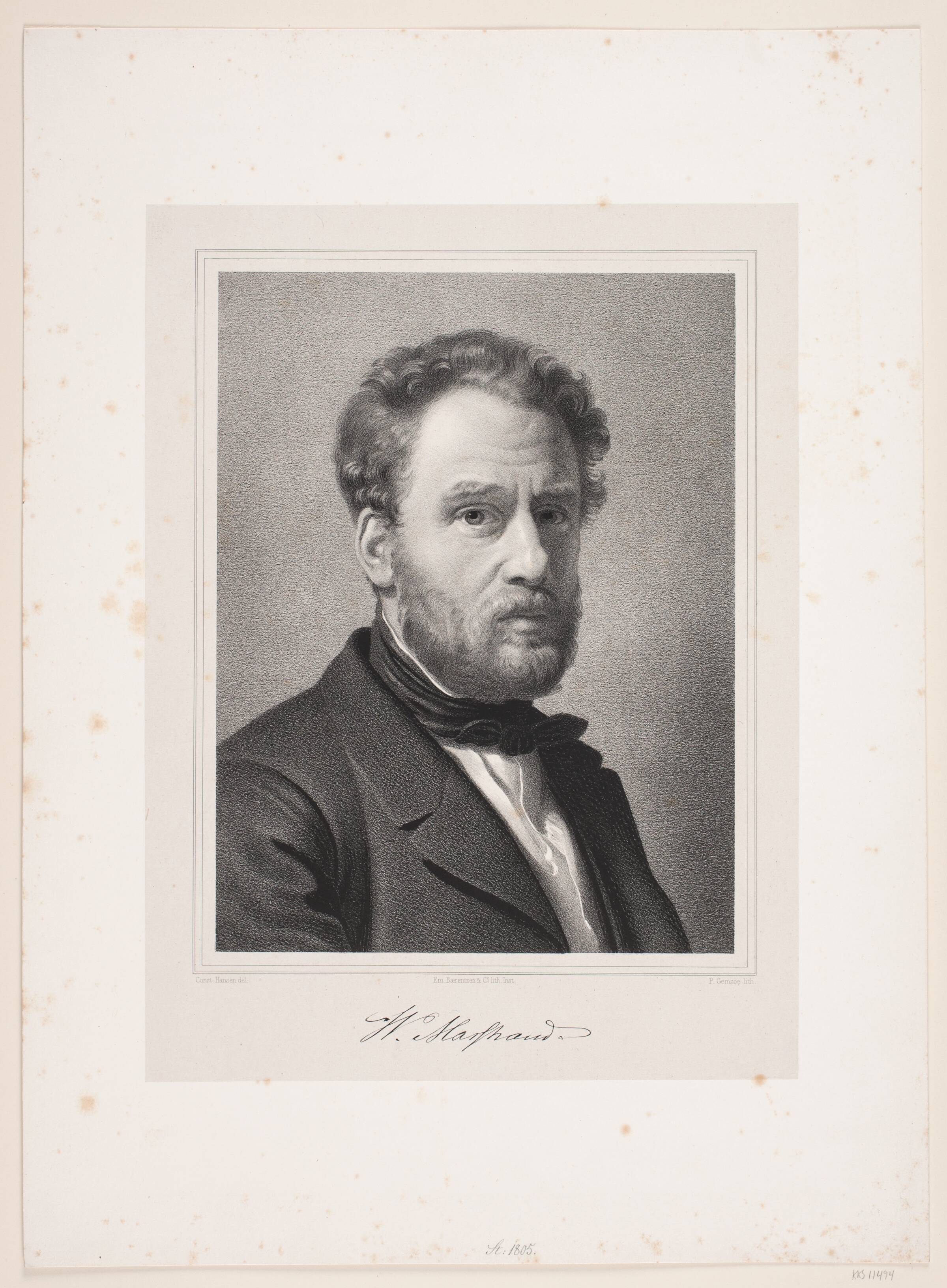 W. Marstrand, Peter Henrik Gemzøe, 1852