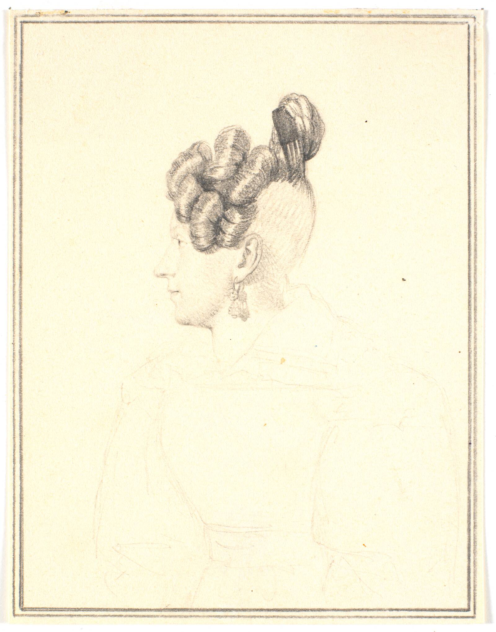 Brystbillede af etatsrådinde Raffenberg, Wilhelm Bendz, 1829-1830